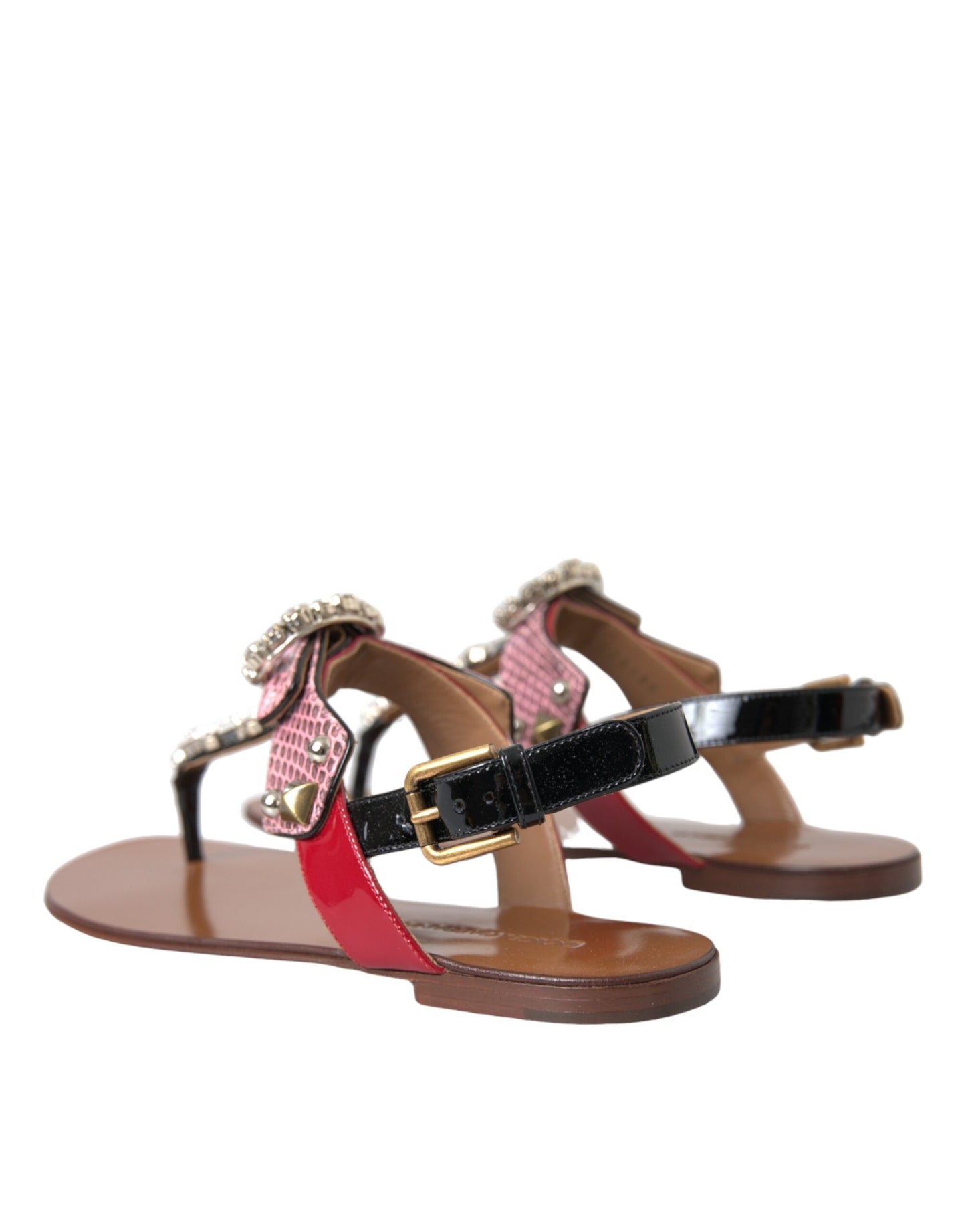 Dolce & Gabbana Flerfarvede Krystal Sandaler Flip Flops Sko