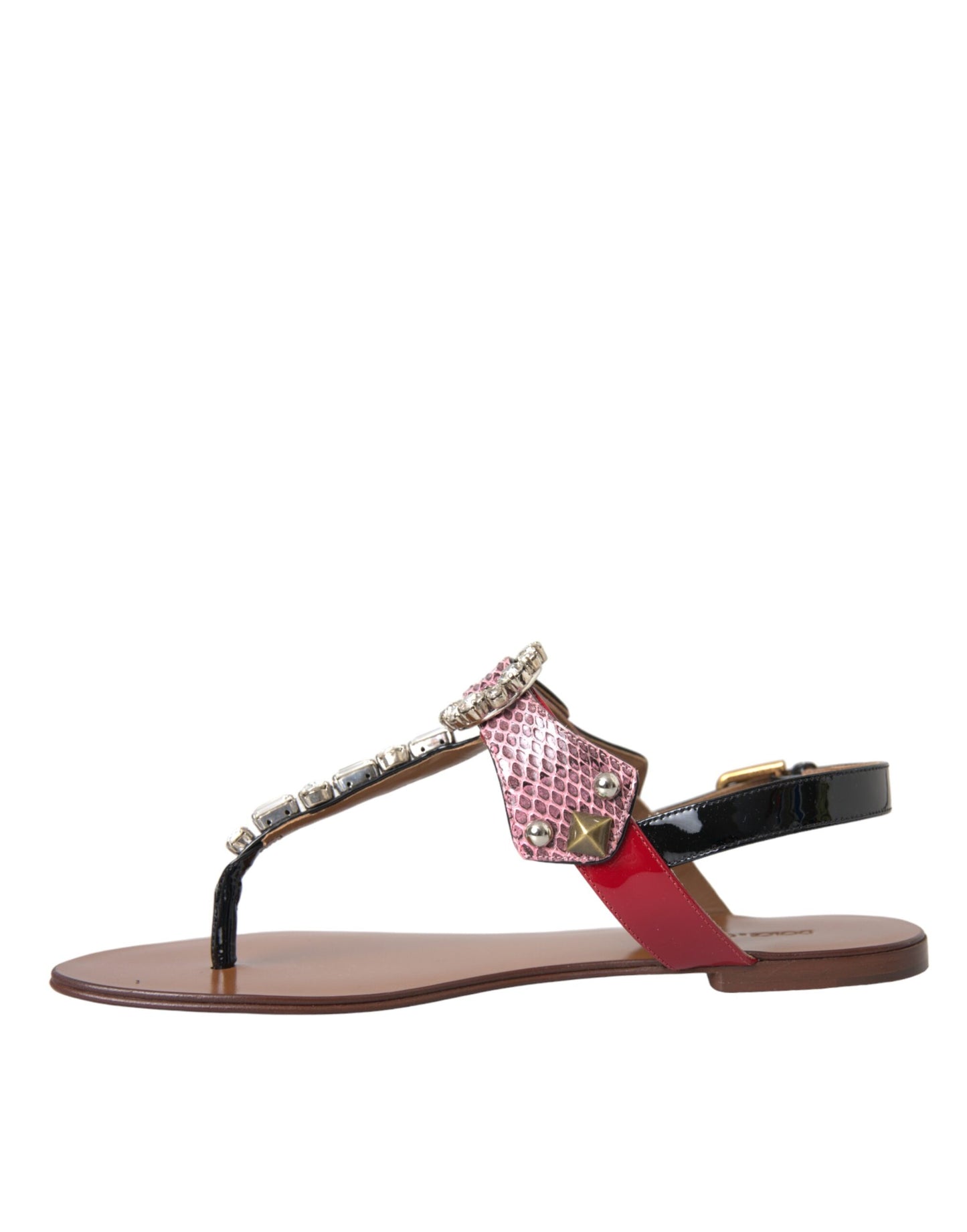 Dolce & Gabbana Flerfarvede Krystal Sandaler Flip Flops Sko