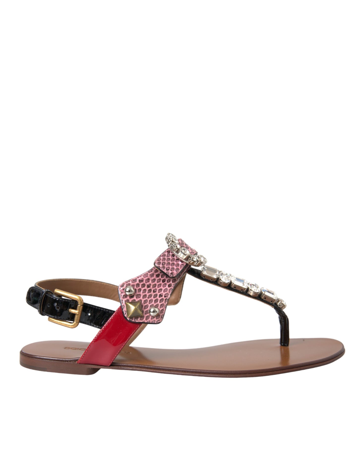 Dolce & Gabbana Flerfarvede Krystal Sandaler Flip Flops Sko