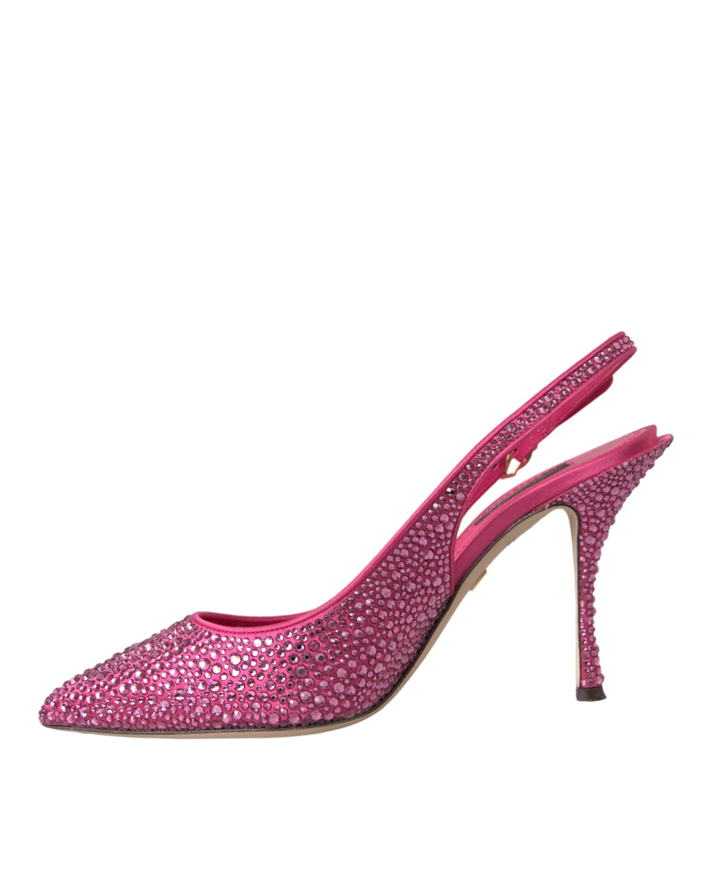Dolce & Gabbana Pink Strass Krystalhæle Slingbacks Sko