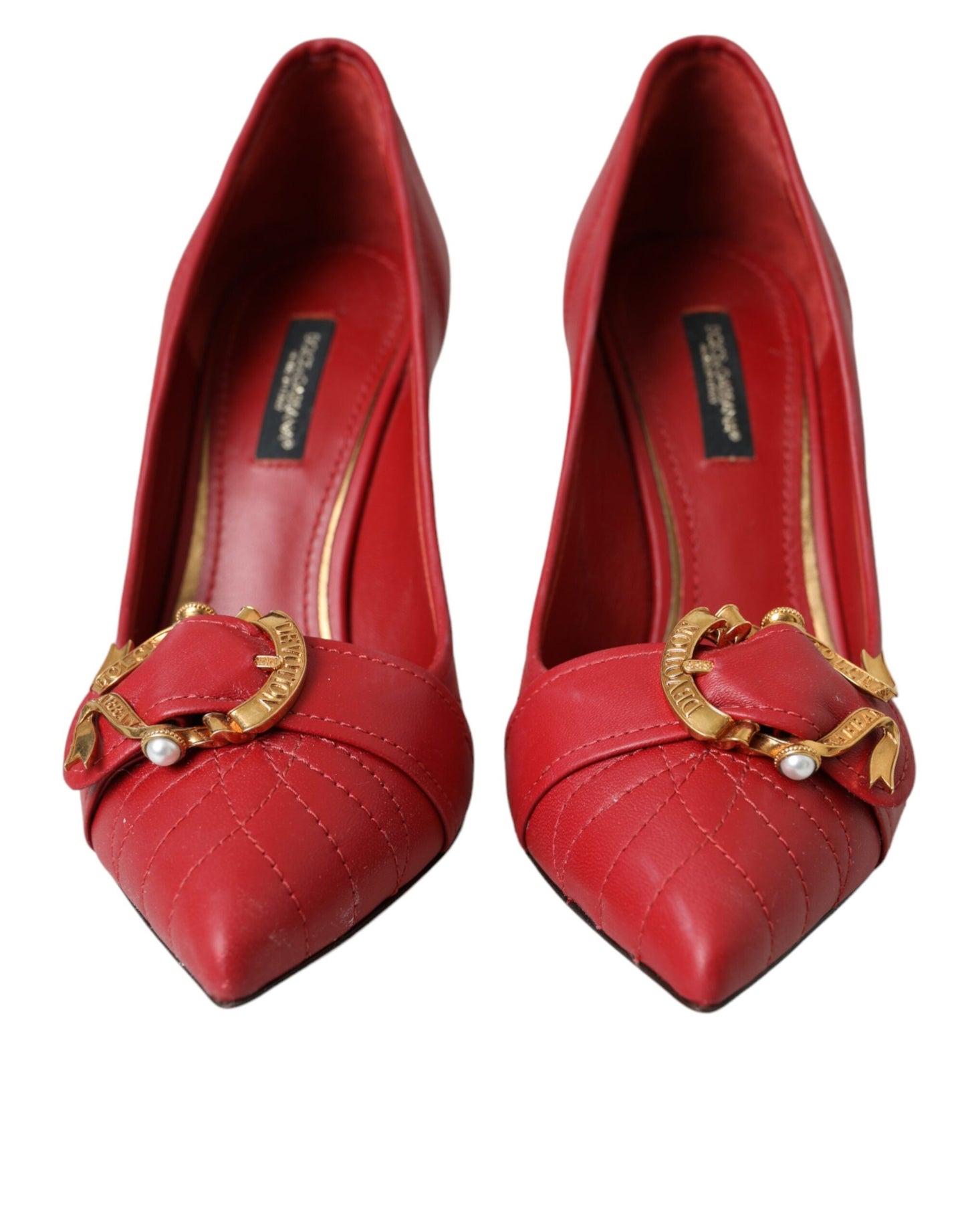 Dolce & Gabbana Røde Devotion Læderhæle Pumps Sko