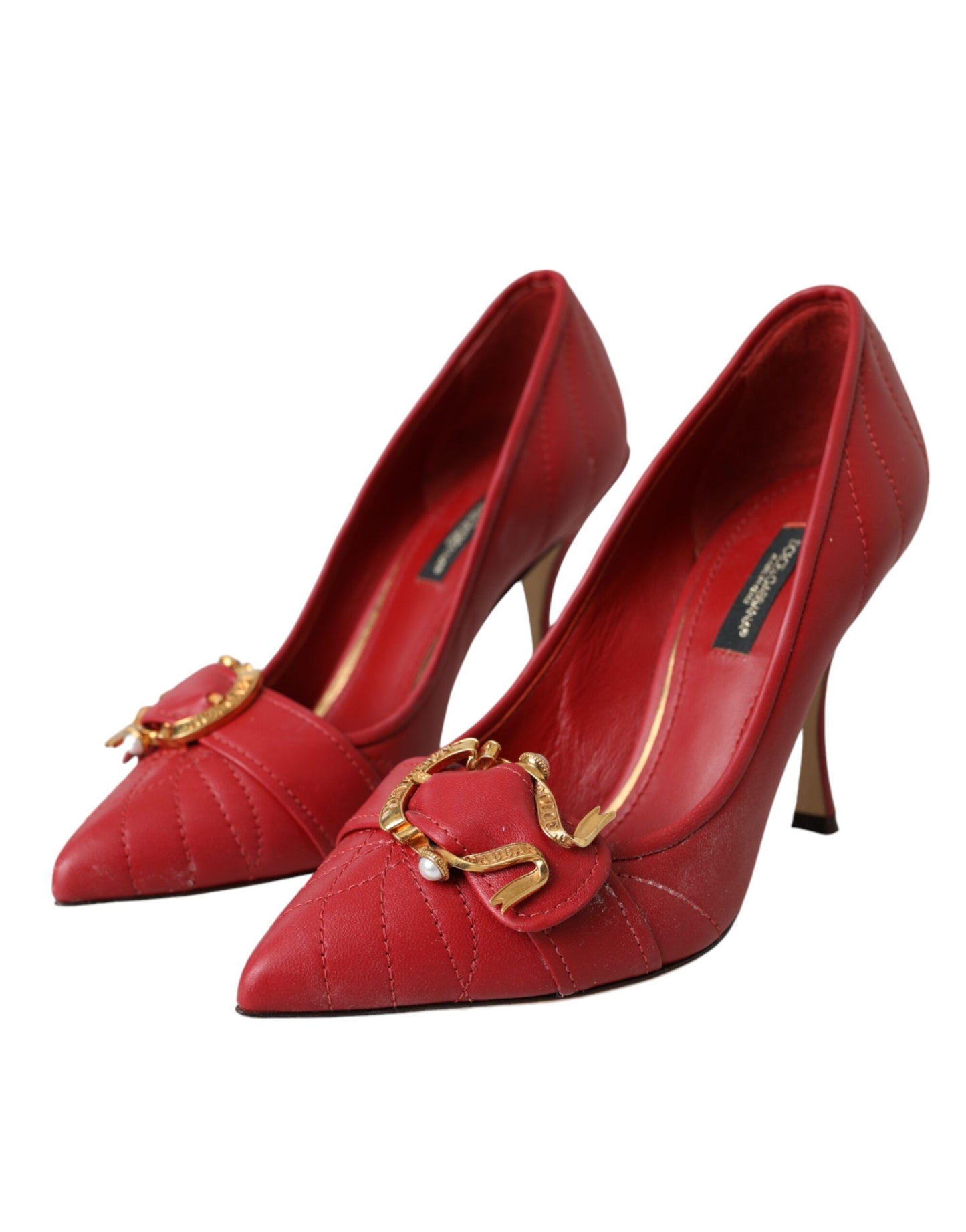 Dolce & Gabbana Røde Devotion Læderhæle Pumps Sko