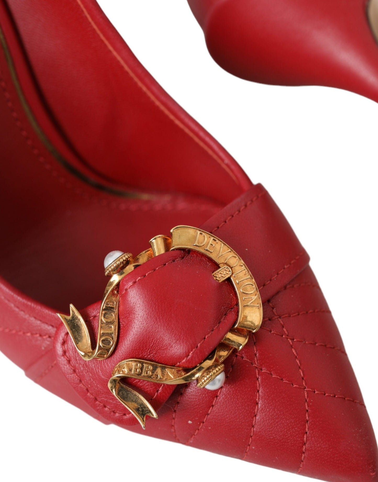 Dolce & Gabbana Røde Devotion Læderhæle Pumps Sko
