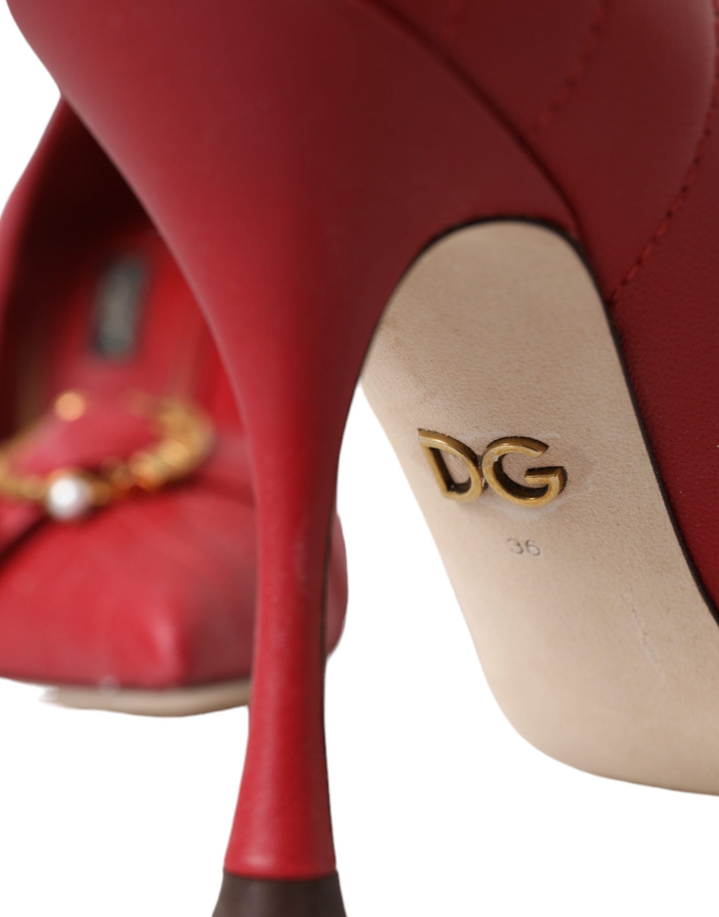 Dolce & Gabbana Røde Devotion Læderhæle Pumps Sko