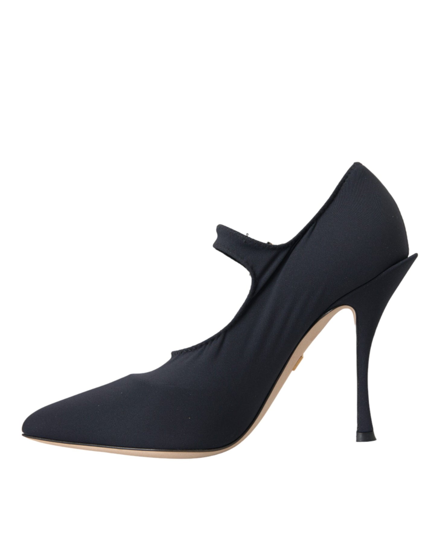 Dolce & Gabbana Sorte Mary Jane Jersey Krystal Pumps Sko