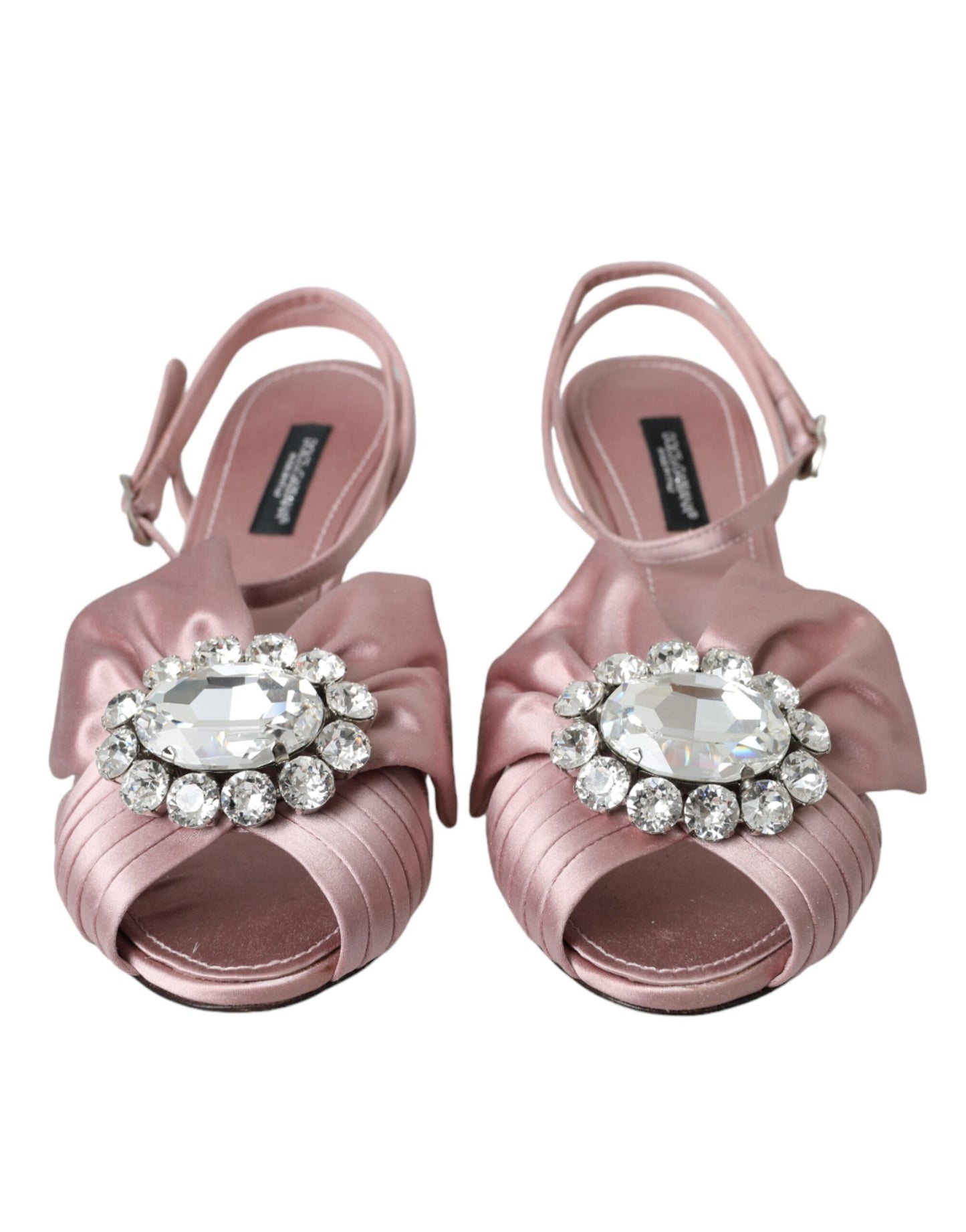 Dolce & Gabbana Pink Keira Krystalhæle Sandaler Sko