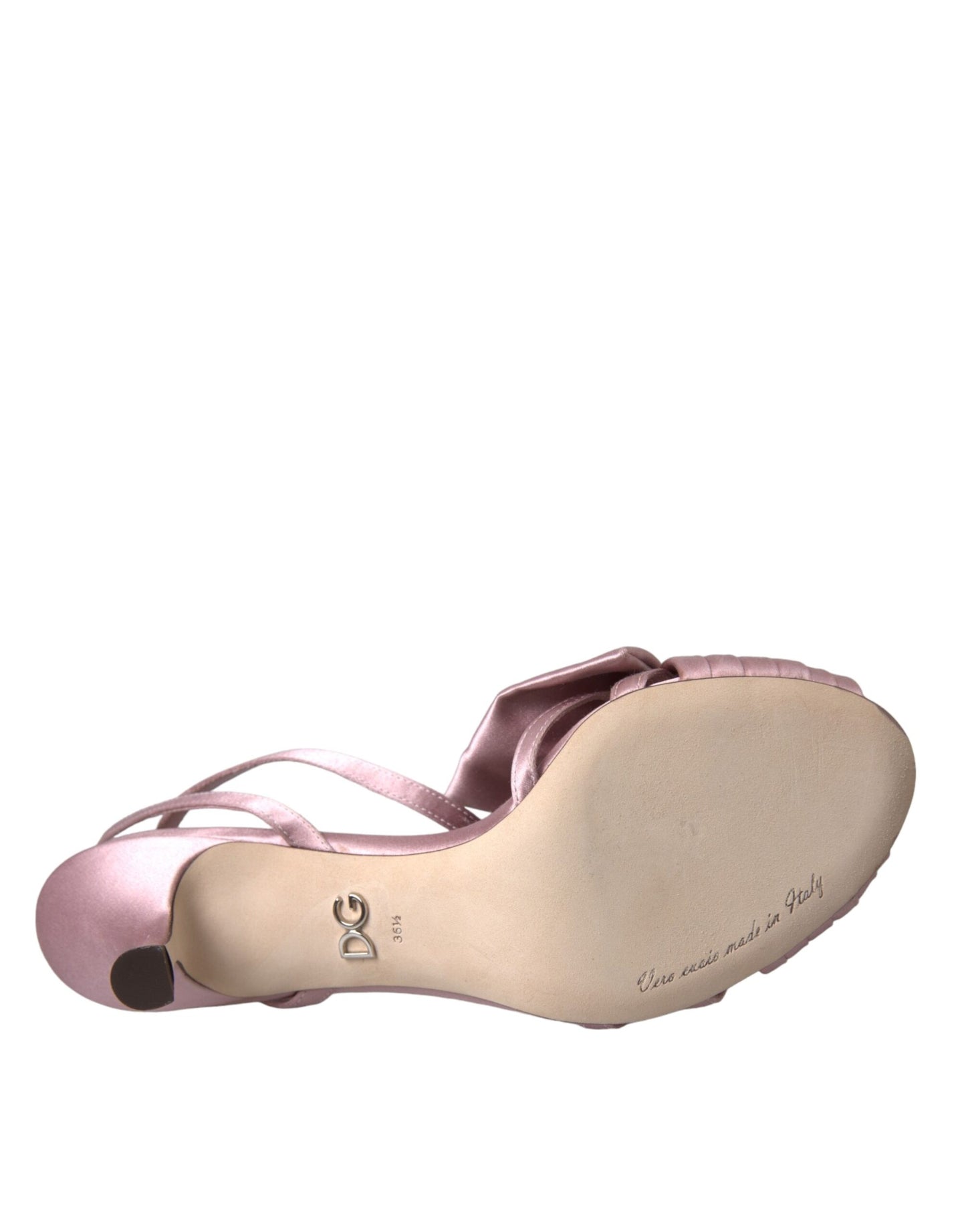 Dolce & Gabbana Pink Keira Krystalhæle Sandaler Sko