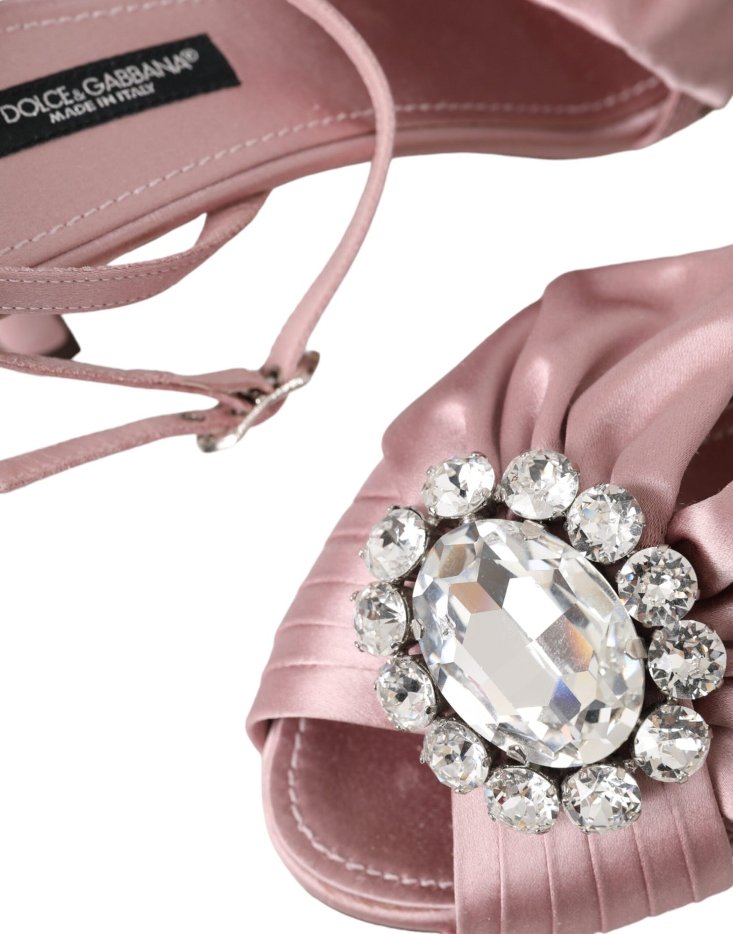 Dolce & Gabbana Pink Keira Krystalhæle Sandaler Sko