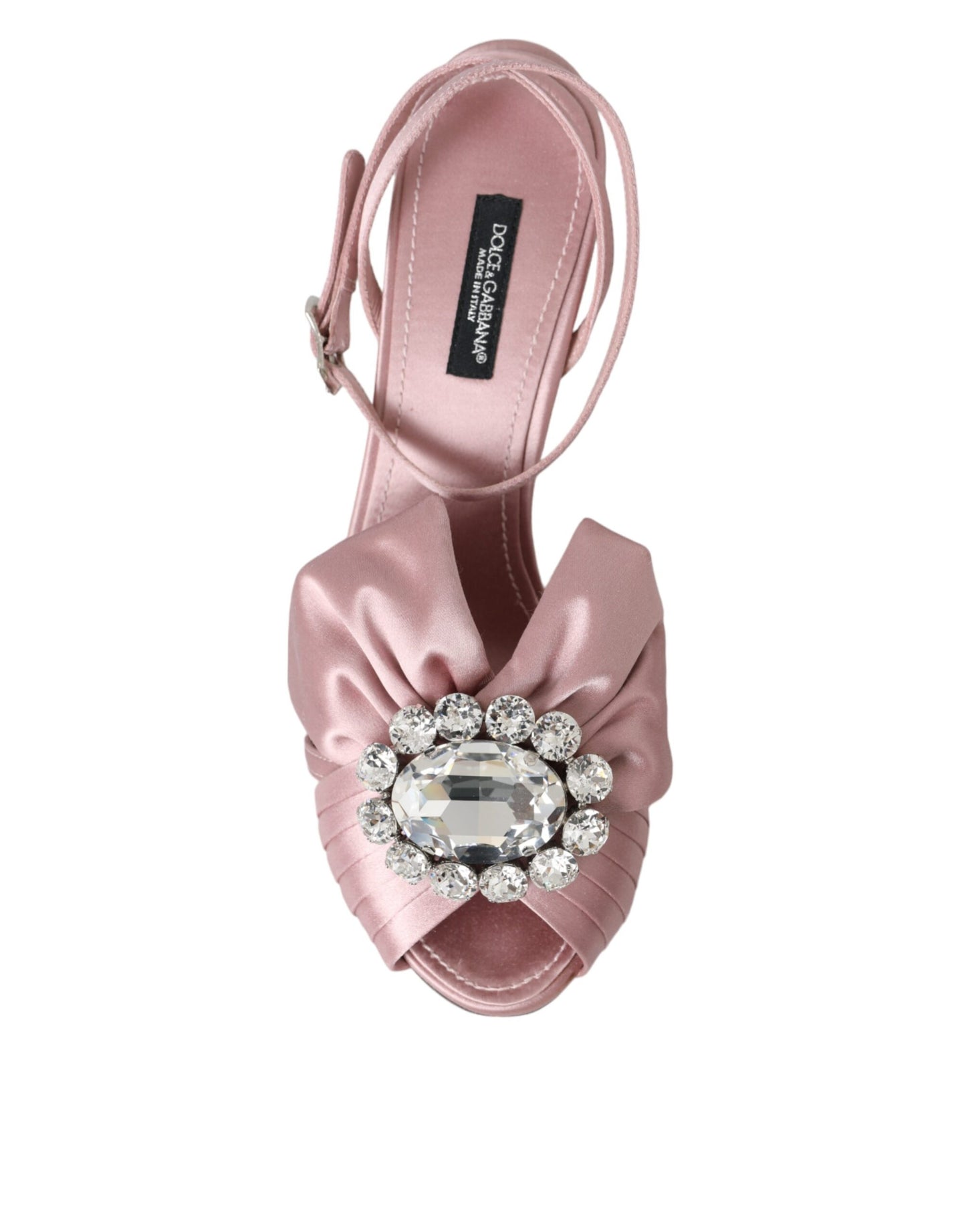 Dolce & Gabbana Pink Keira Krystalhæle Sandaler Sko