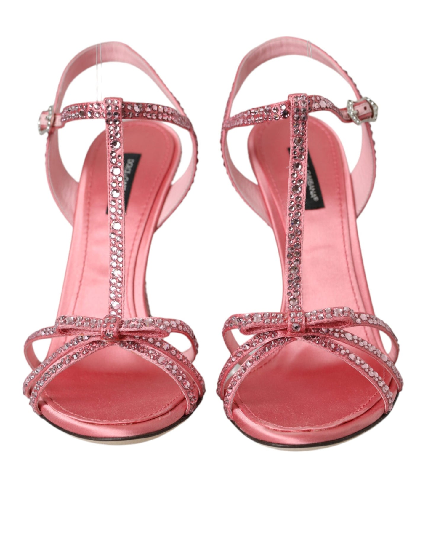 Dolce & Gabbana Pink Strass Ankelrem Sandaler Sko