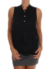 Versace Jeans Chic Ærmeløs Sort Skjortebluse