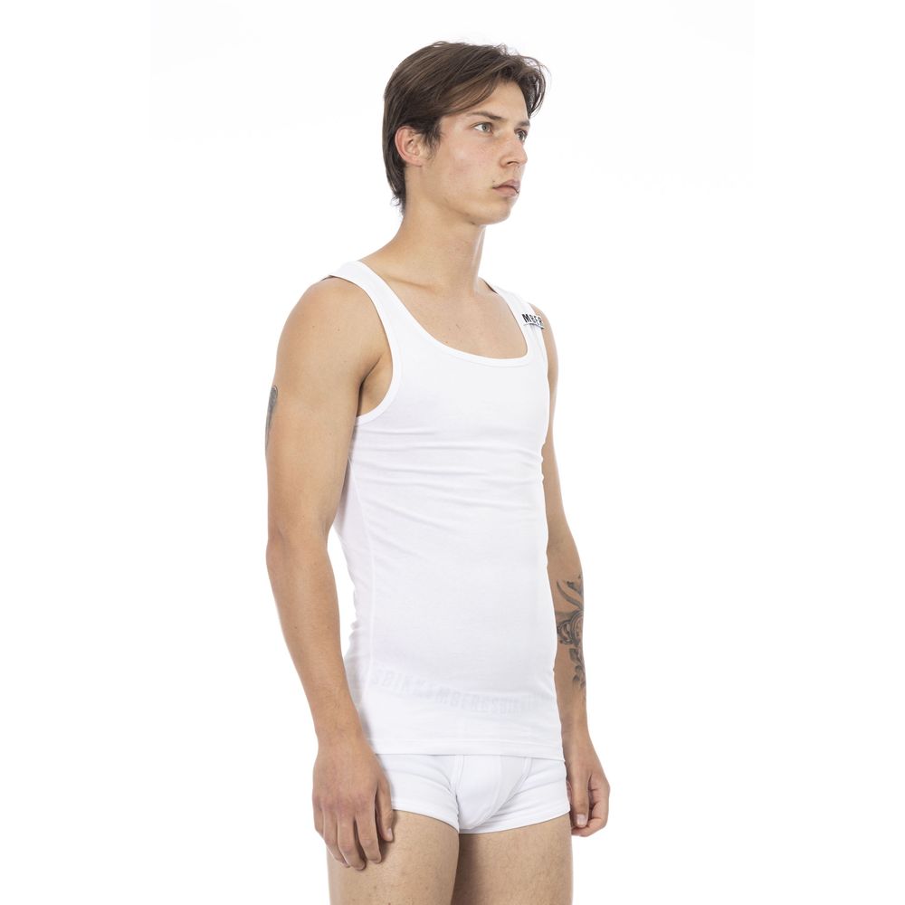 Bikkembergs Hvid Bomuld Herre Tanktop
