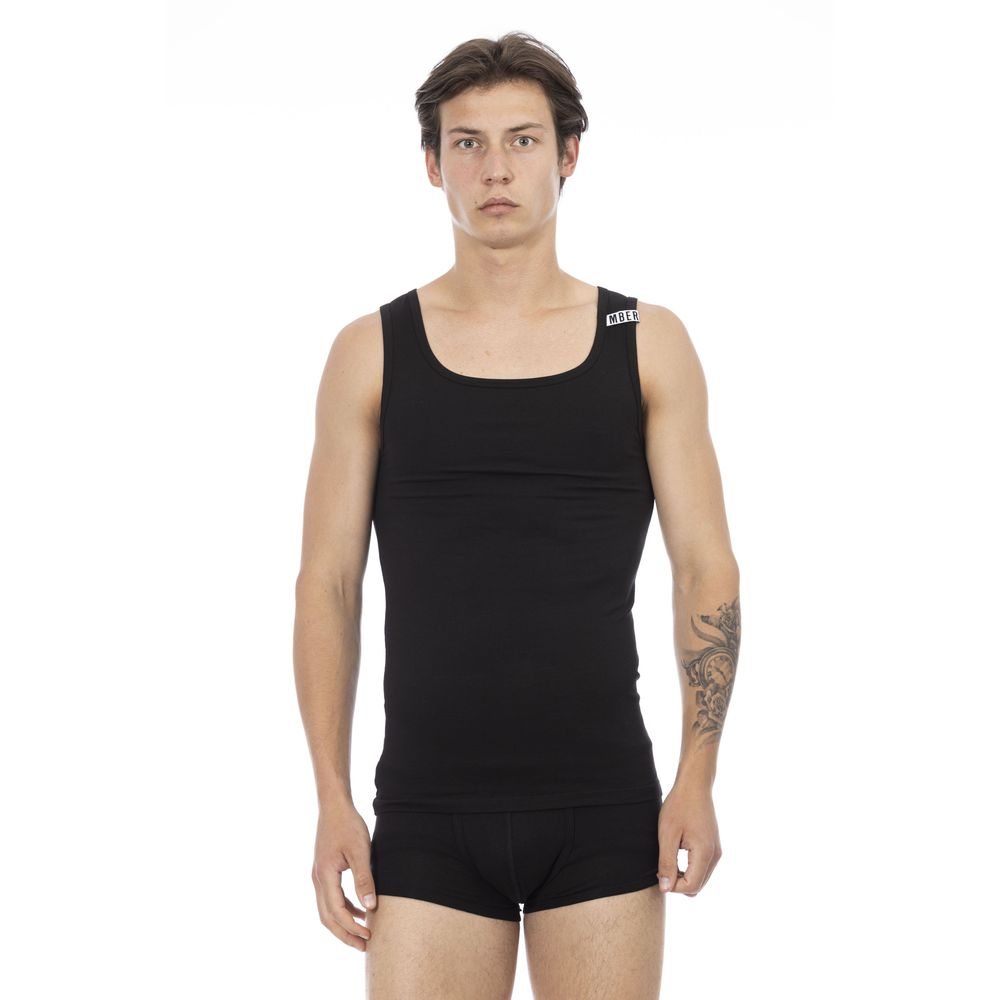 Bikkembergs sort bomulds tanktop til mænd