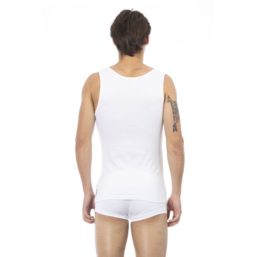 Bikkembergs Hvid Bomuld Herre Tanktop