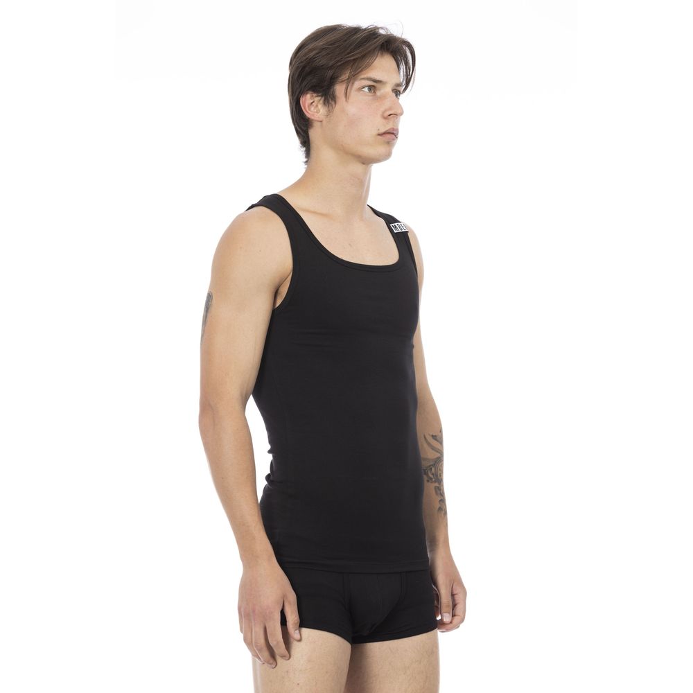 Bikkembergs sort bomulds tanktop til mænd