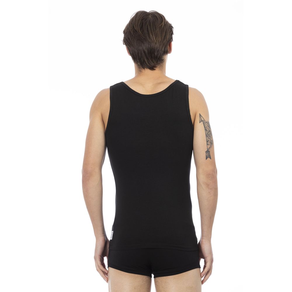 Bikkembergs sort bomulds tanktop til mænd