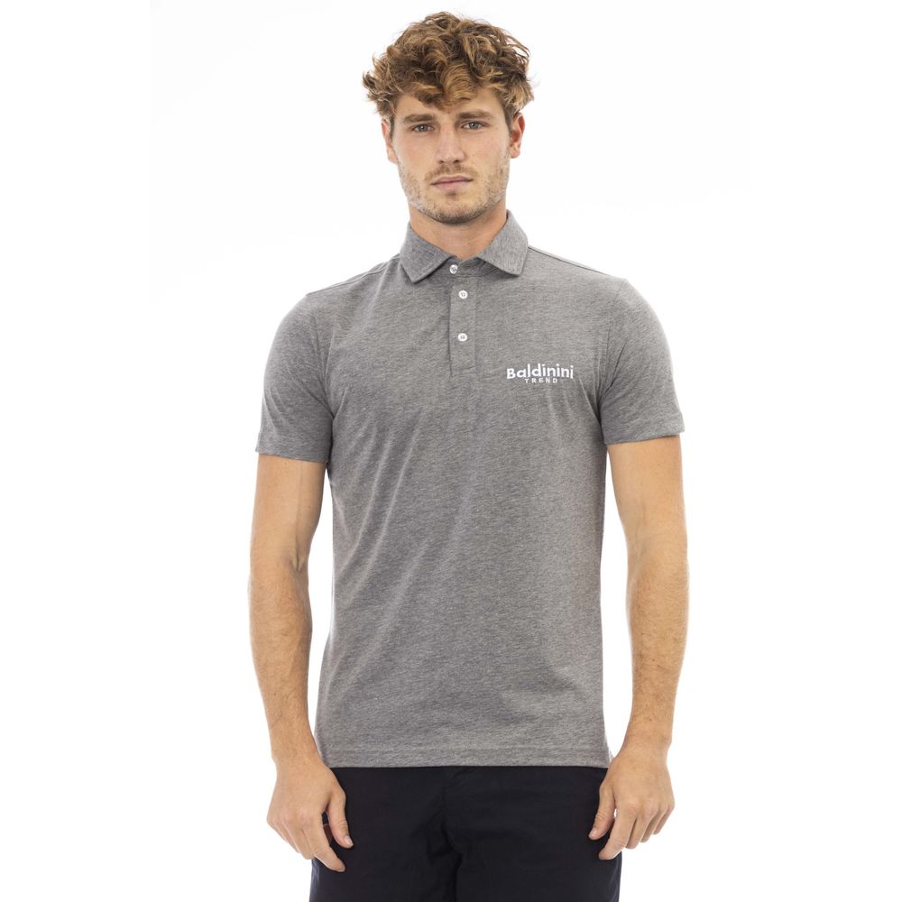 Baldinini Trend Grå Bomuld Polo Shirt til mænd