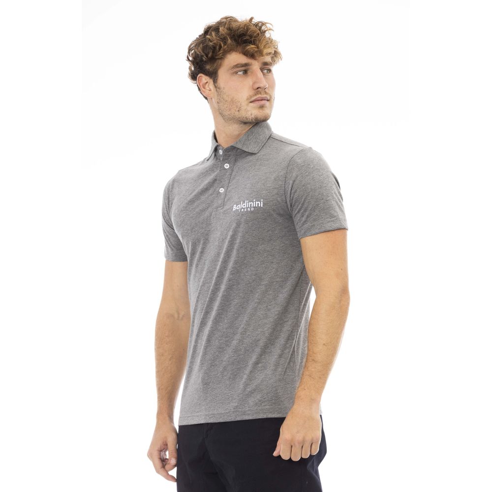 Baldinini Trend Grå Bomuld Polo Shirt til mænd