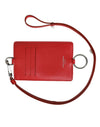 Dolce & Gabbana Rød Kalveskind Læderpung med Lanyard Logo Kortholder