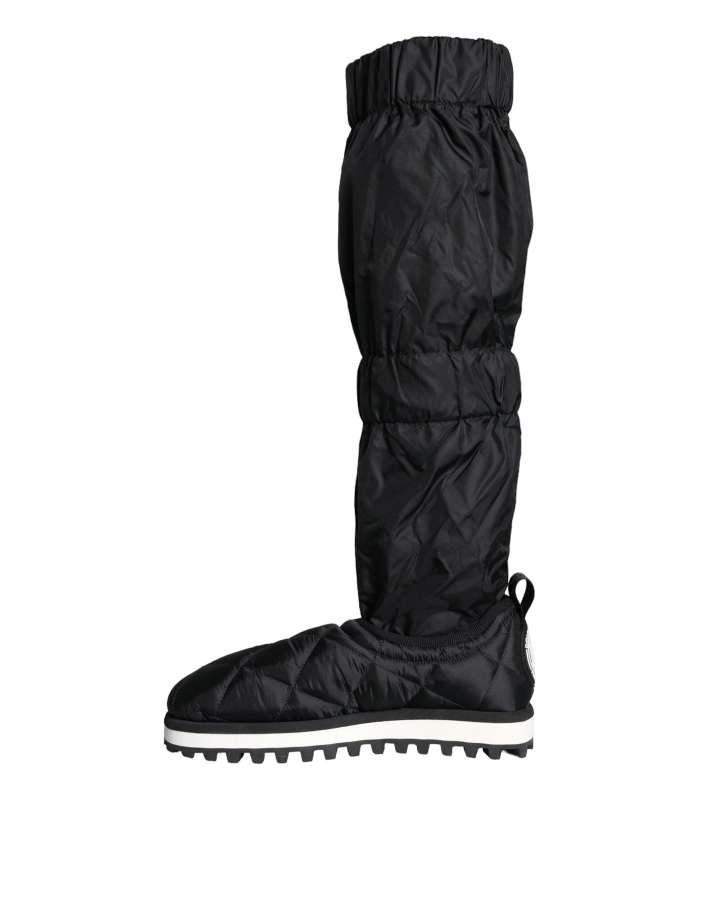 Dolce & Gabbana Sorte Quiltede High Top Støvler Sneakers Sko