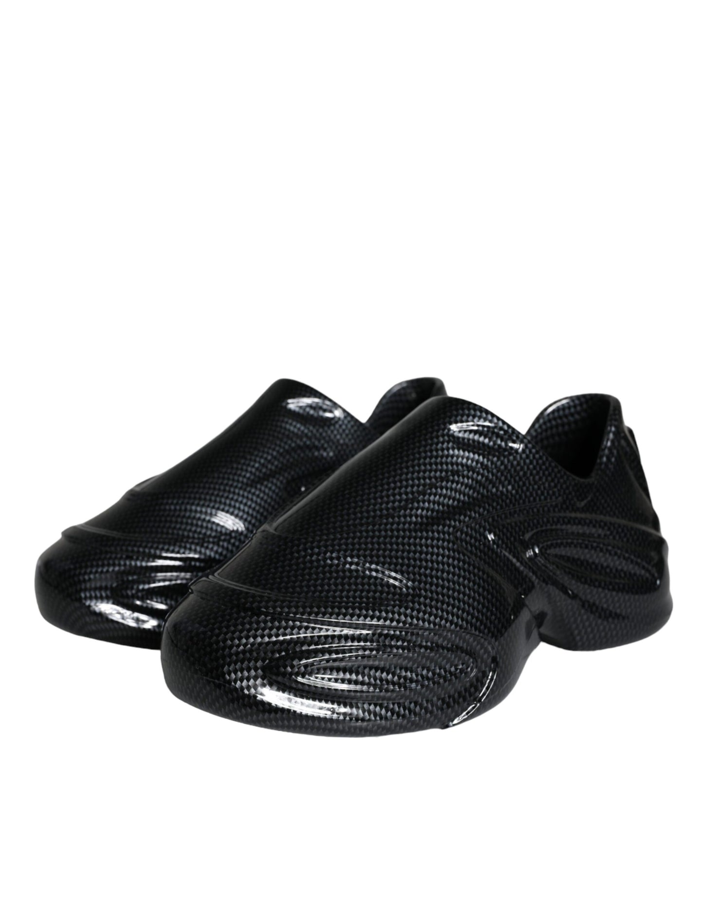 Dolce & Gabbana Sorte Foiled Rubber Toy Low Top Herre Sneakers Sko