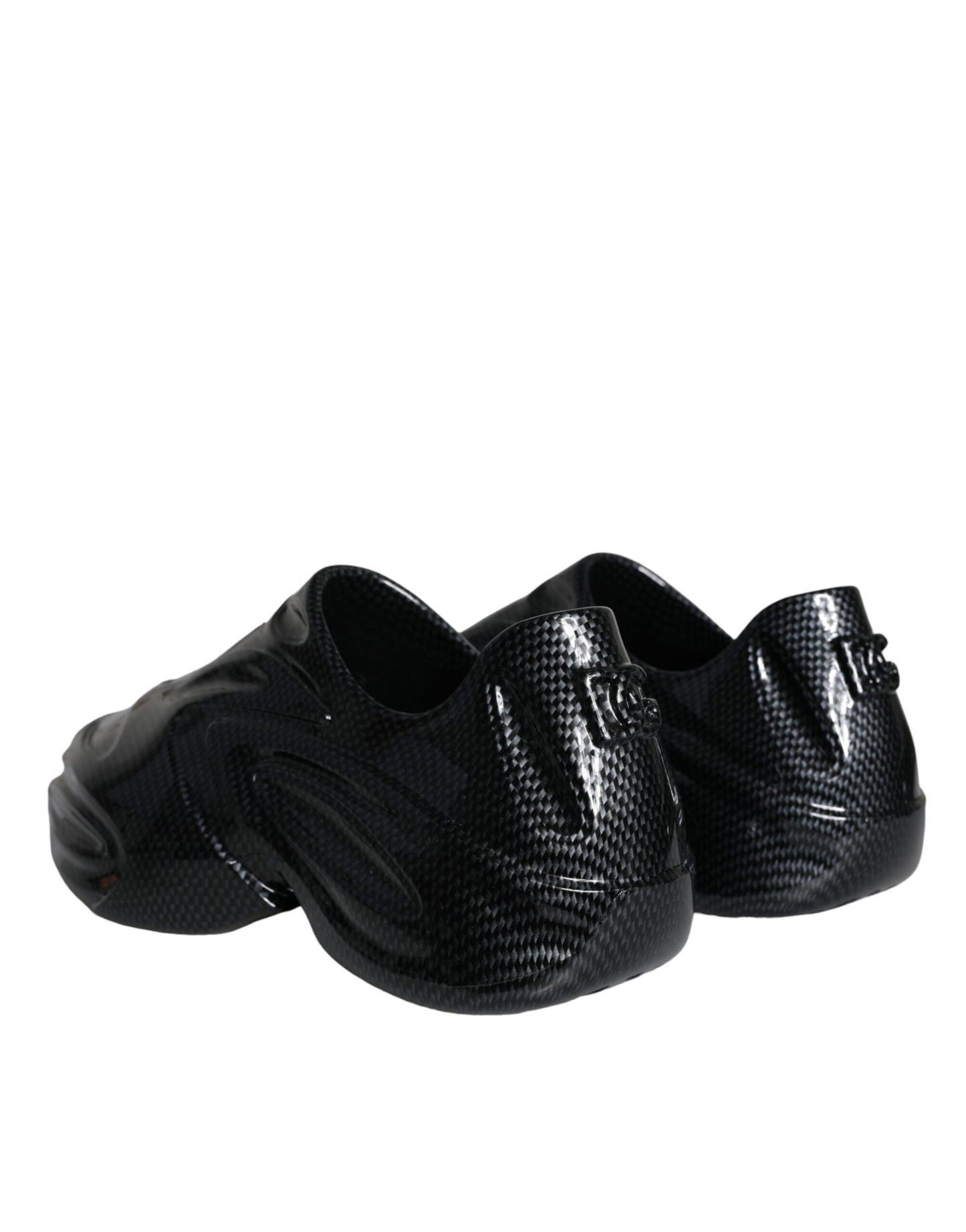 Dolce & Gabbana Sorte Foiled Rubber Toy Low Top Herre Sneakers Sko