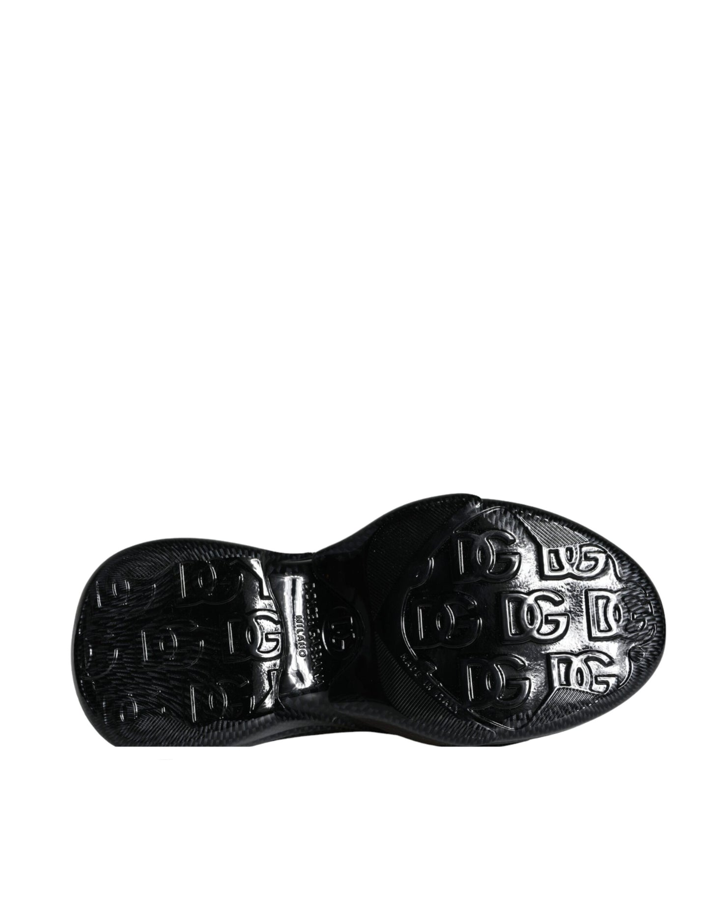 Dolce & Gabbana Sorte Foiled Rubber Toy Low Top Herre Sneakers Sko