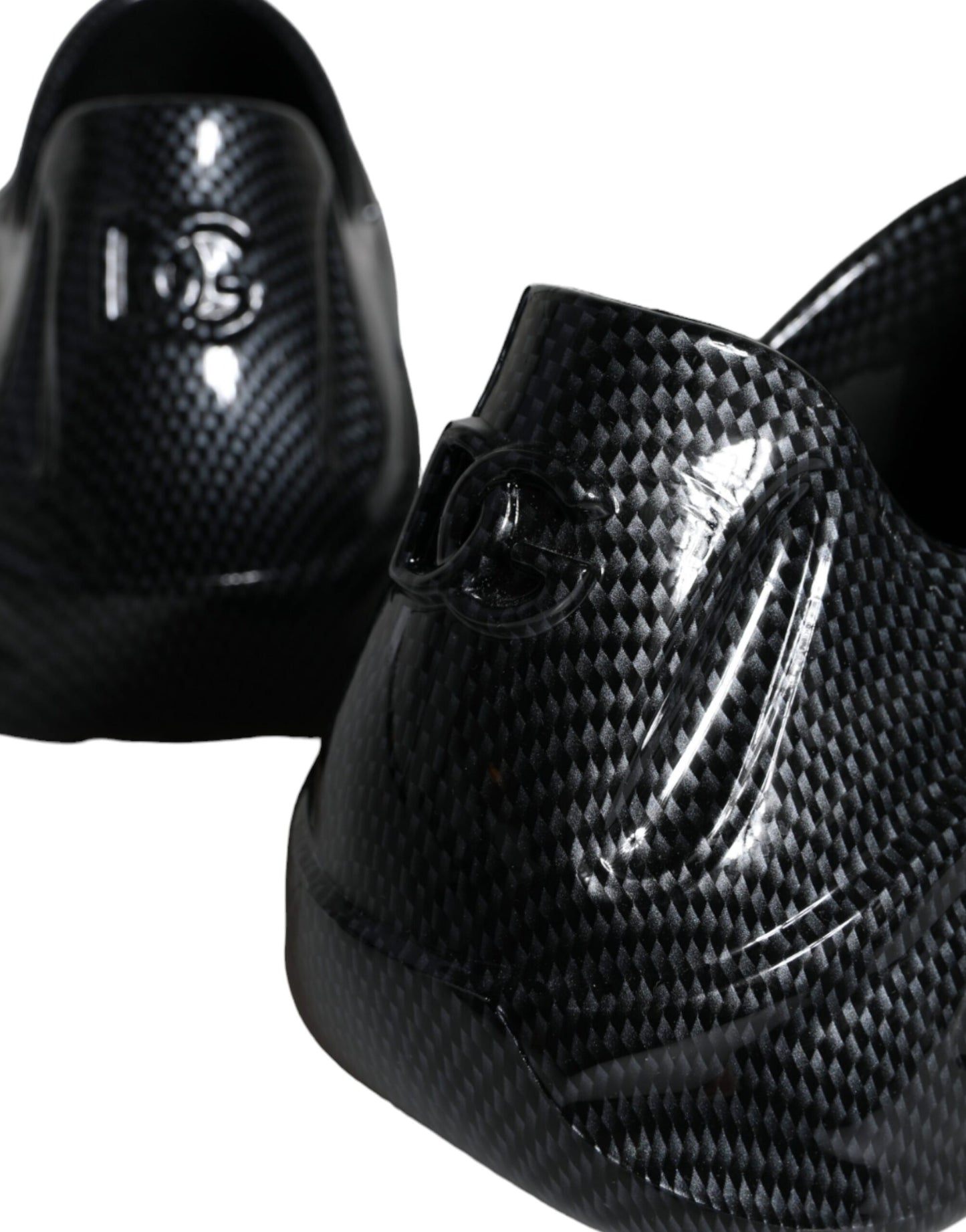 Dolce & Gabbana Sorte Foiled Rubber Toy Low Top Herre Sneakers Sko