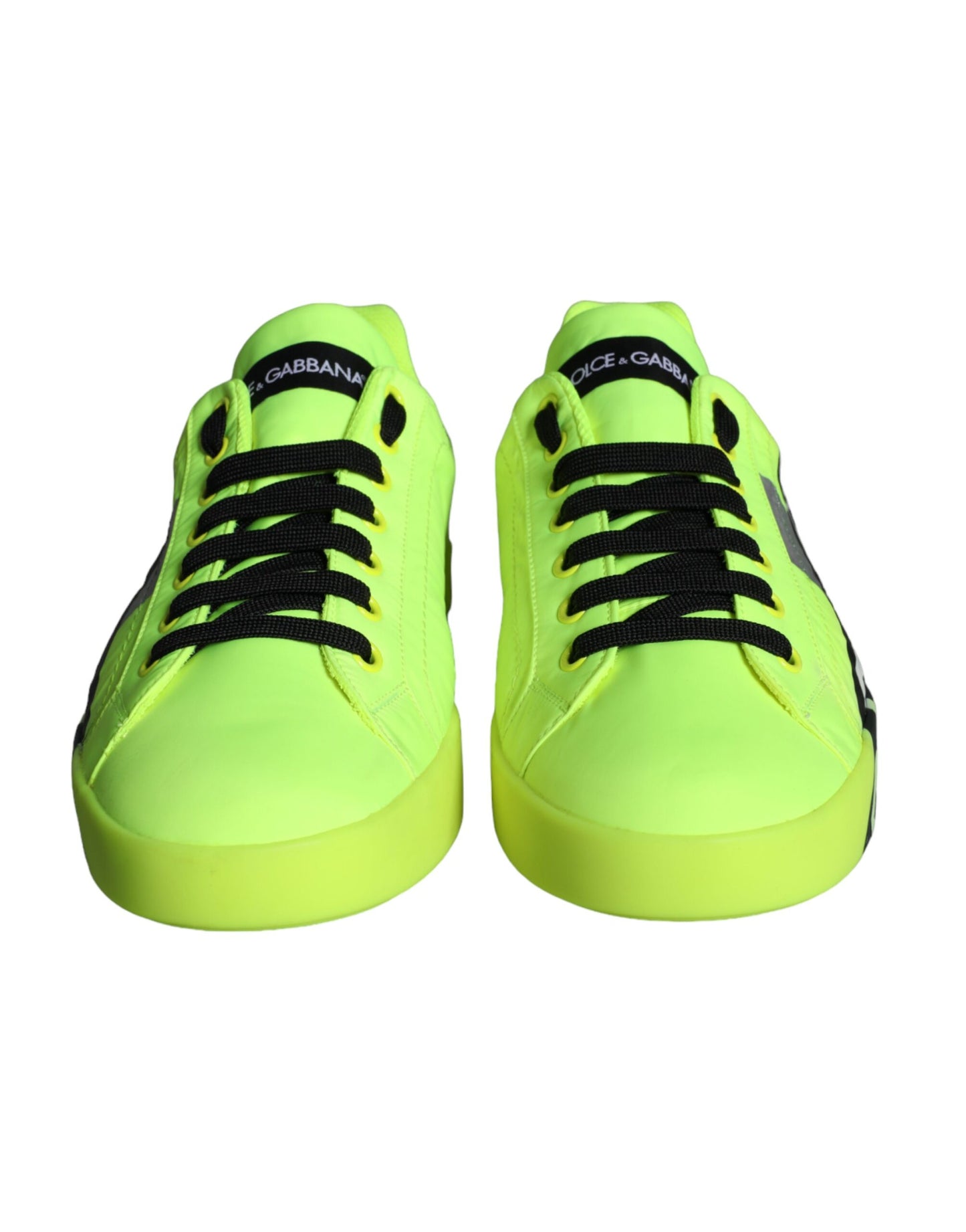 Dolce & Gabbana Neongrønne Low Top Sneakers Med Logo Tape