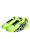 Dolce & Gabbana Neongrønne Low Top Sneakers Med Logo Tape