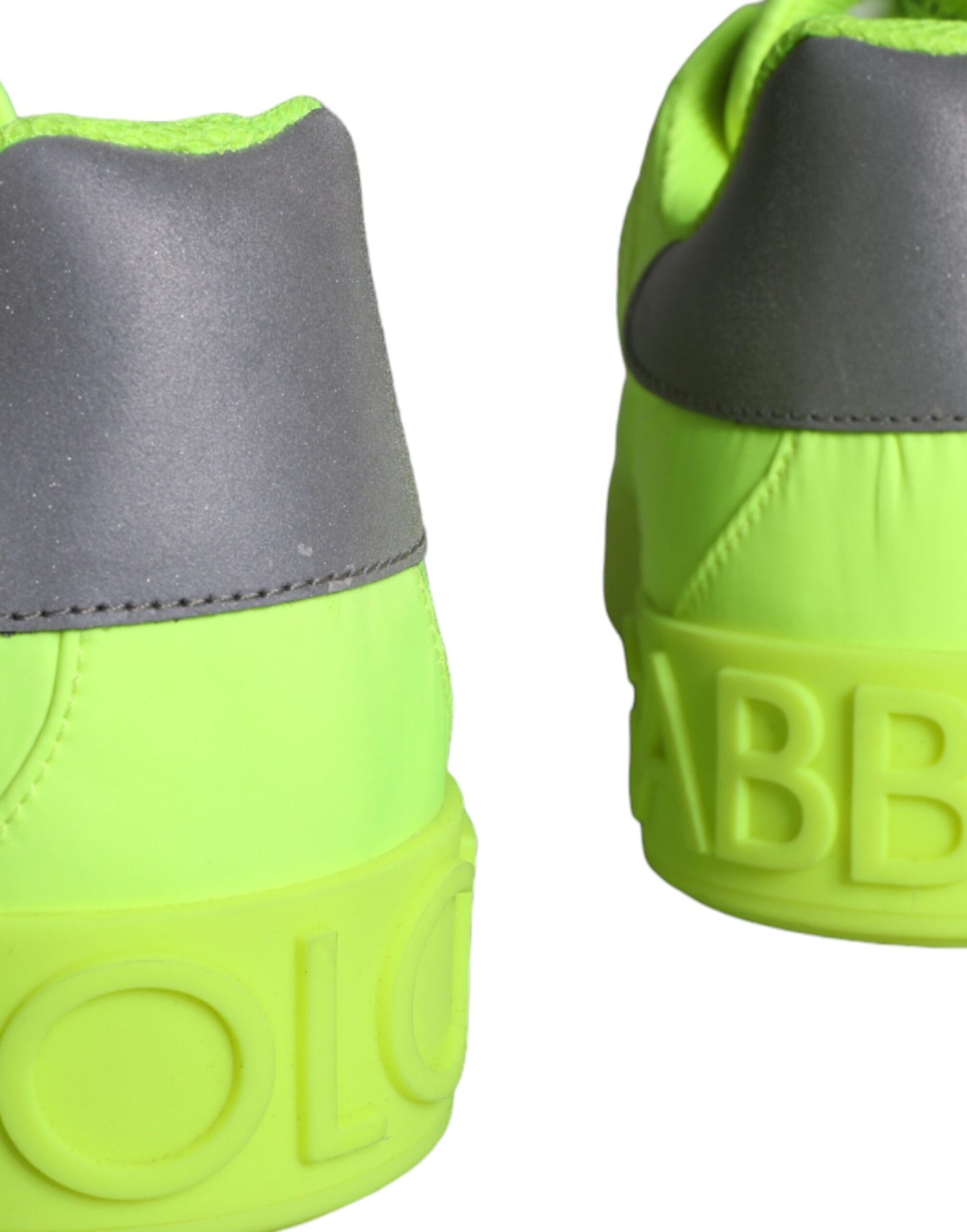 Dolce & Gabbana Neongrønne Low Top Sneakers Med Logo Tape