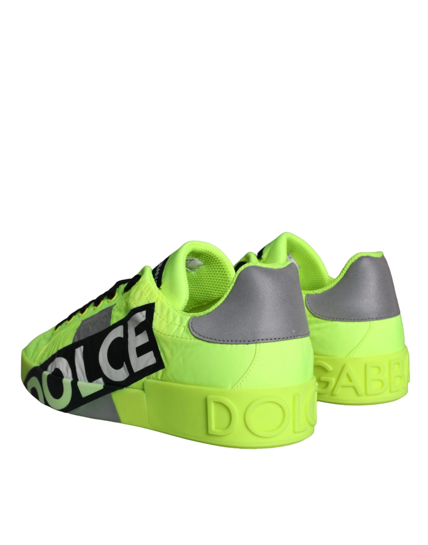 Dolce & Gabbana Neongrønne Low Top Sneakers Med Logo Tape