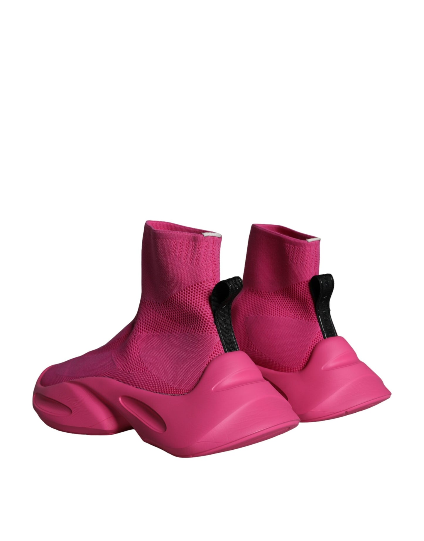 Dolce & Gabbana Pink Logo Print Slip On Sokker Sneakers Sko