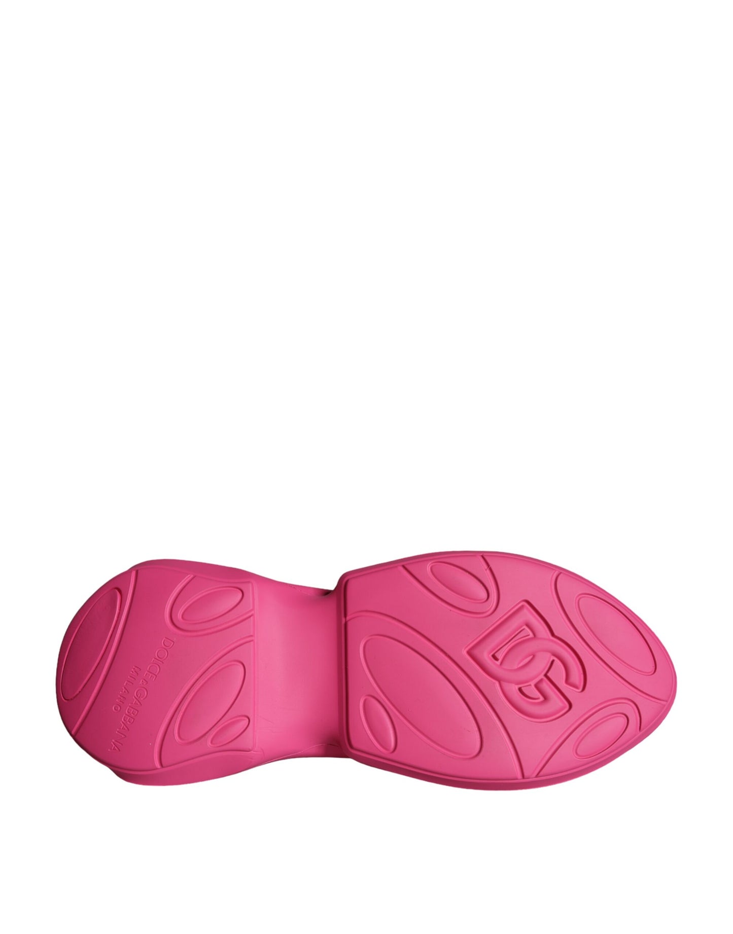 Dolce & Gabbana Pink Logo Print Slip On Sokker Sneakers Sko