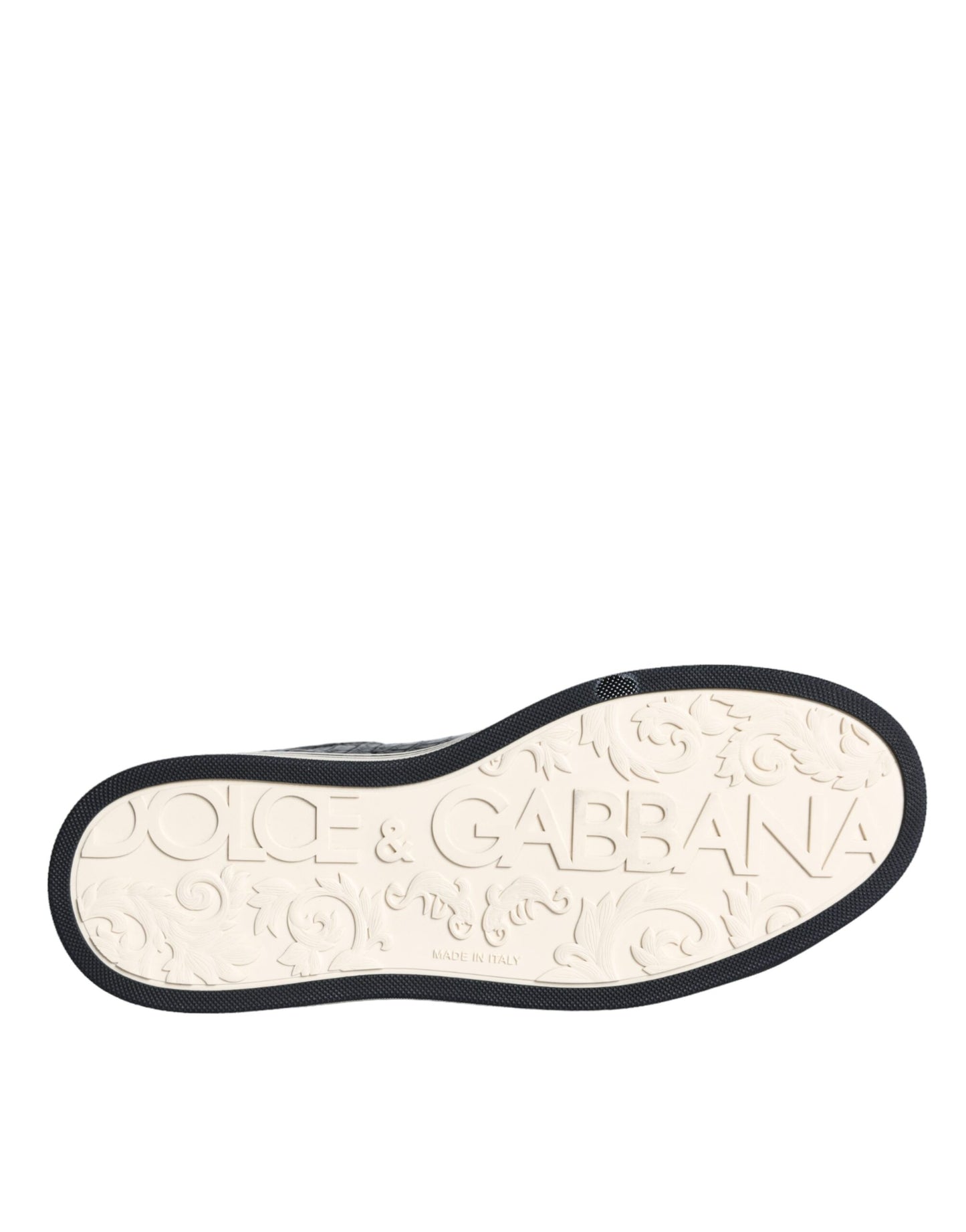 Dolce & Gabbana Sorte Læder Herre Low Top Sneakers Sko