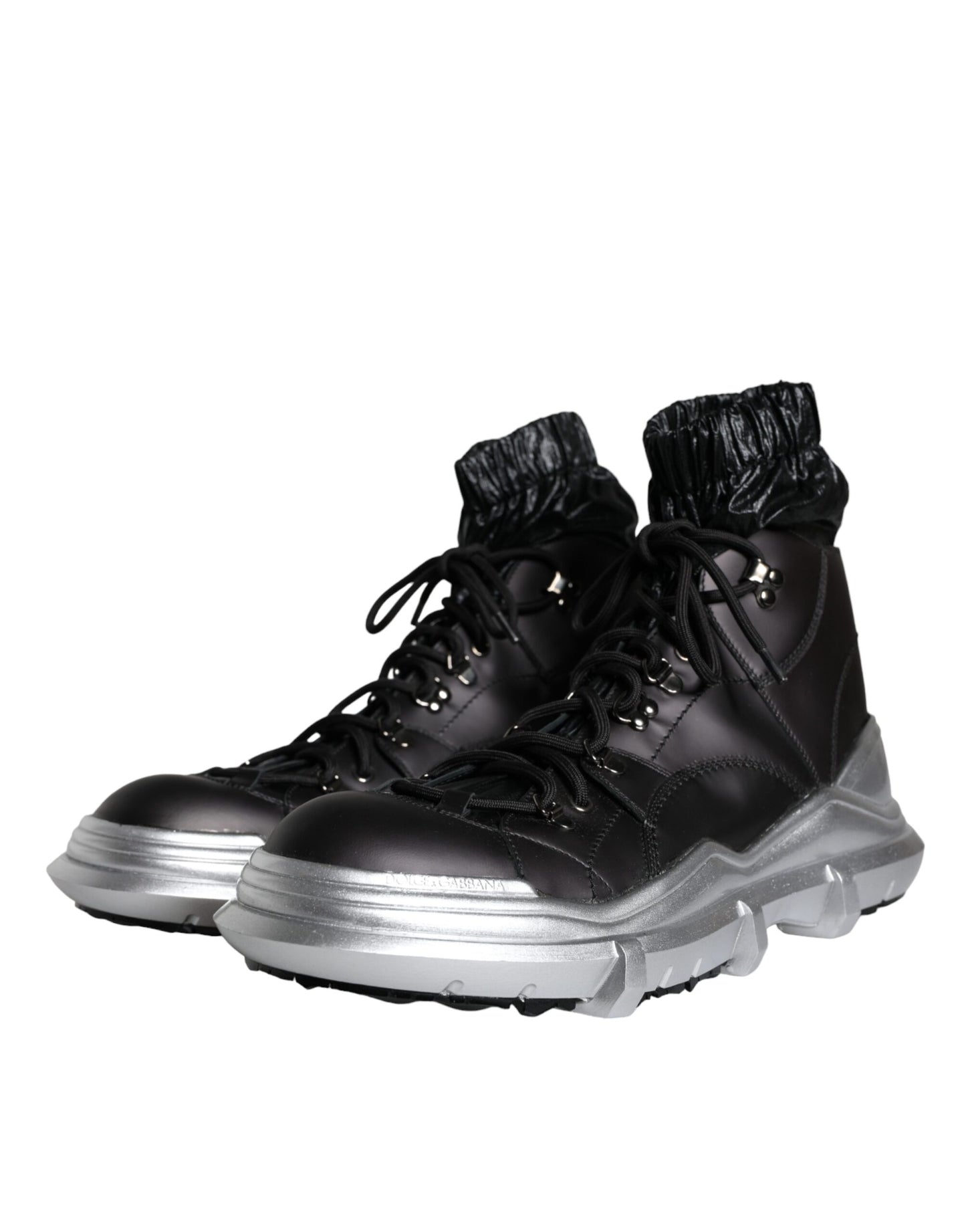 Dolce & Gabbana Sorte Nylon Galileo High Top Sneakers Sko