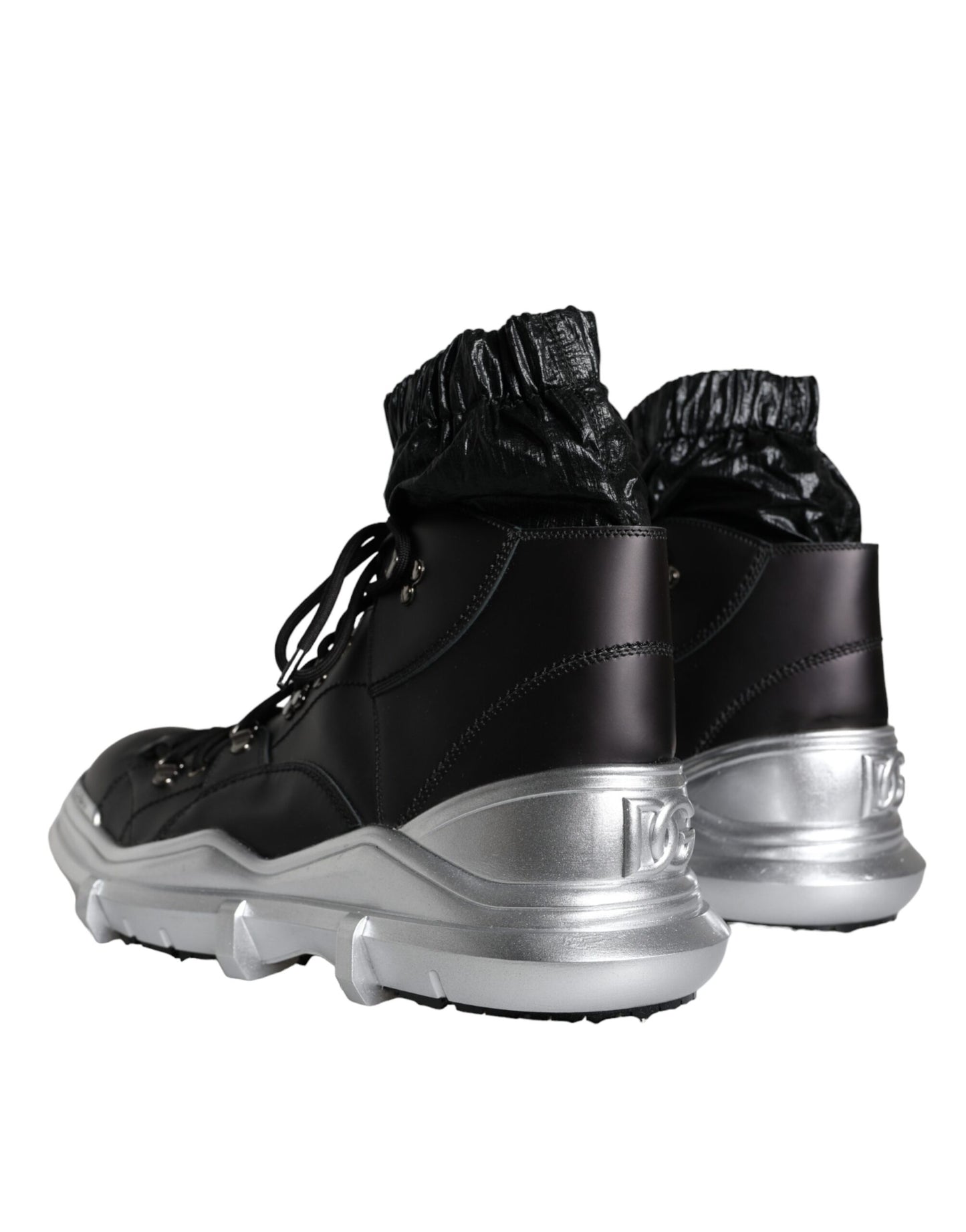 Dolce & Gabbana Sorte Nylon Galileo High Top Sneakers Sko