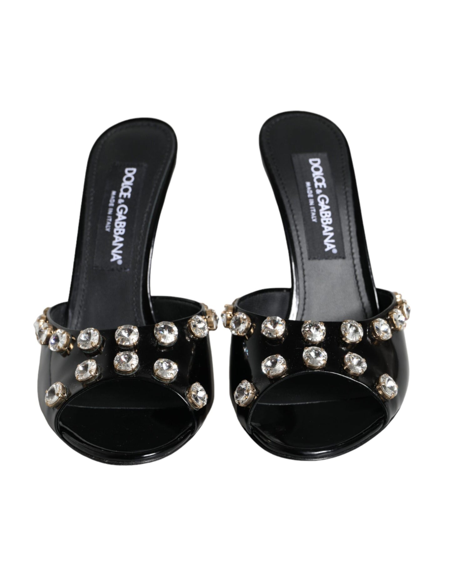 Dolce & Gabbana Sorte Krystalhæle Keira Sandaler Sko