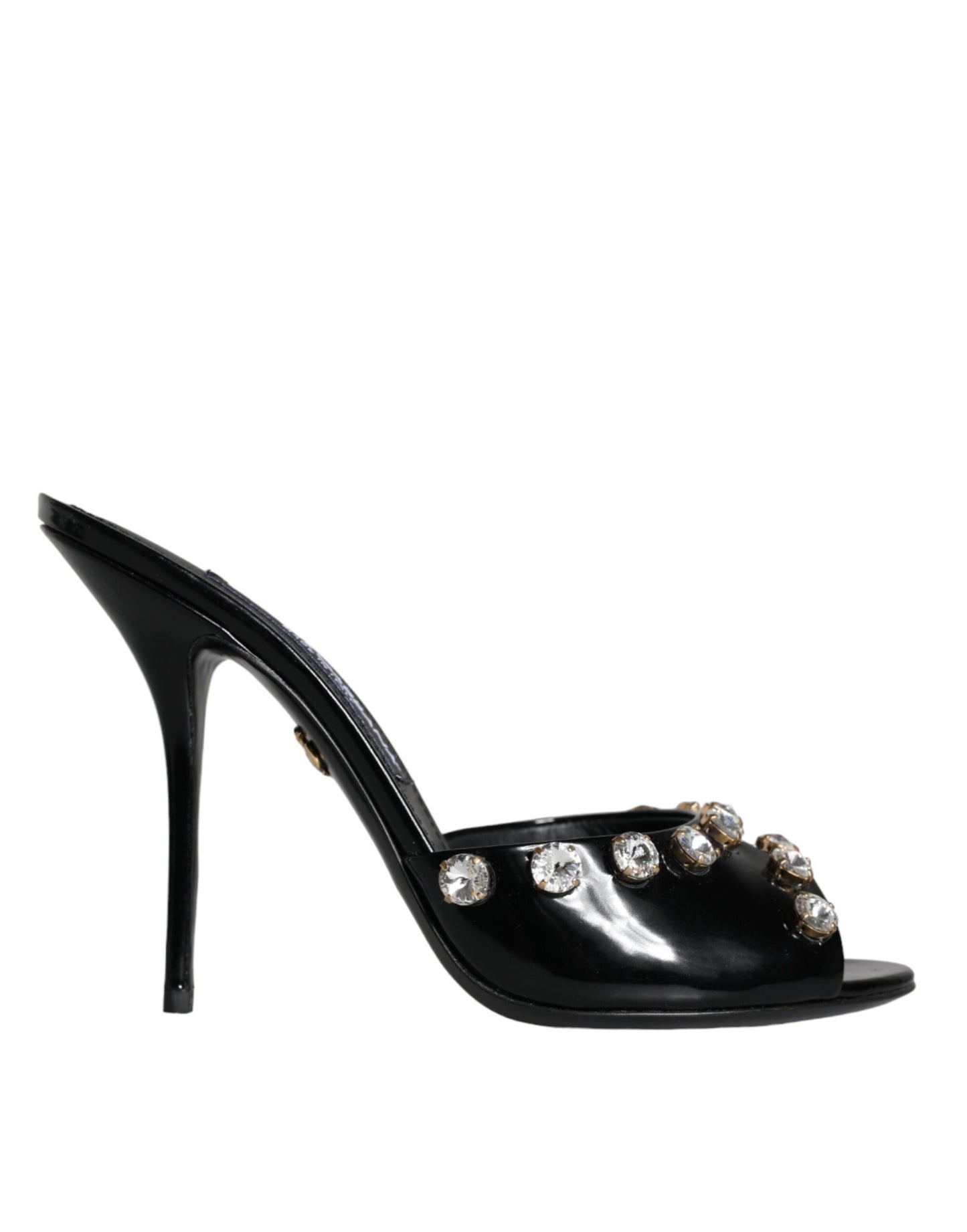 Dolce & Gabbana Sorte Krystalhæle Keira Sandaler Sko
