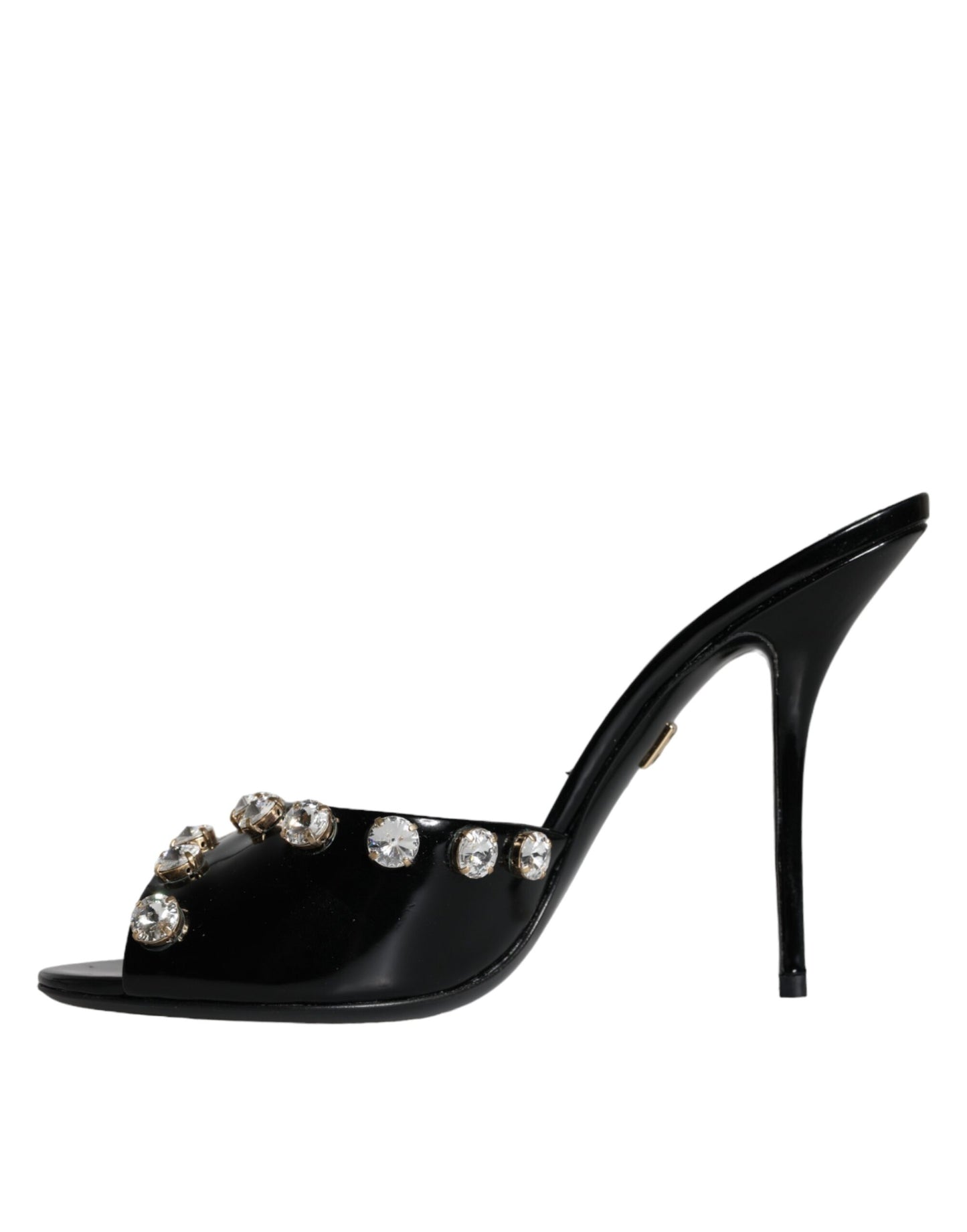 Dolce & Gabbana Sorte Krystalhæle Keira Sandaler Sko