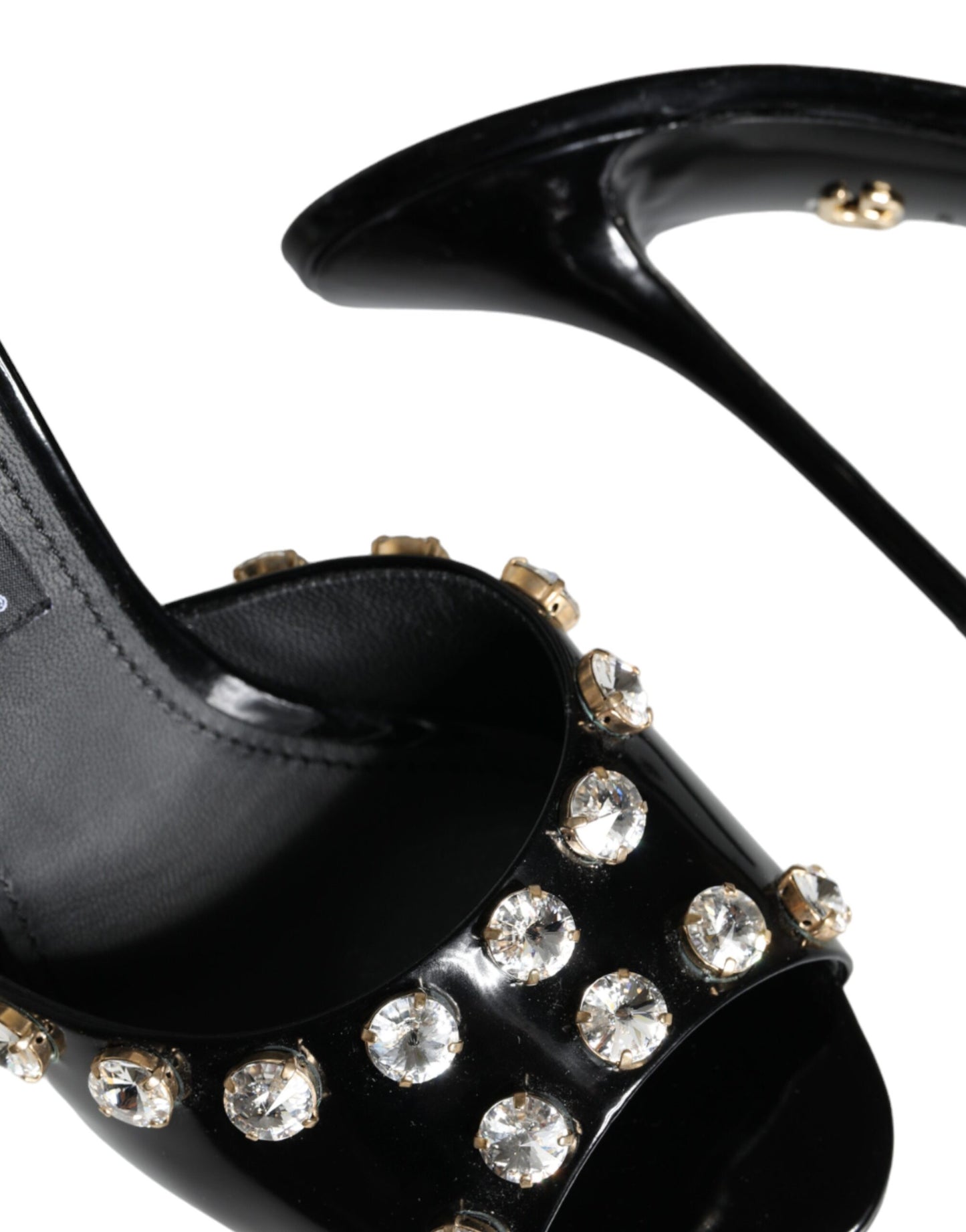 Dolce & Gabbana Sorte Krystalhæle Keira Sandaler Sko
