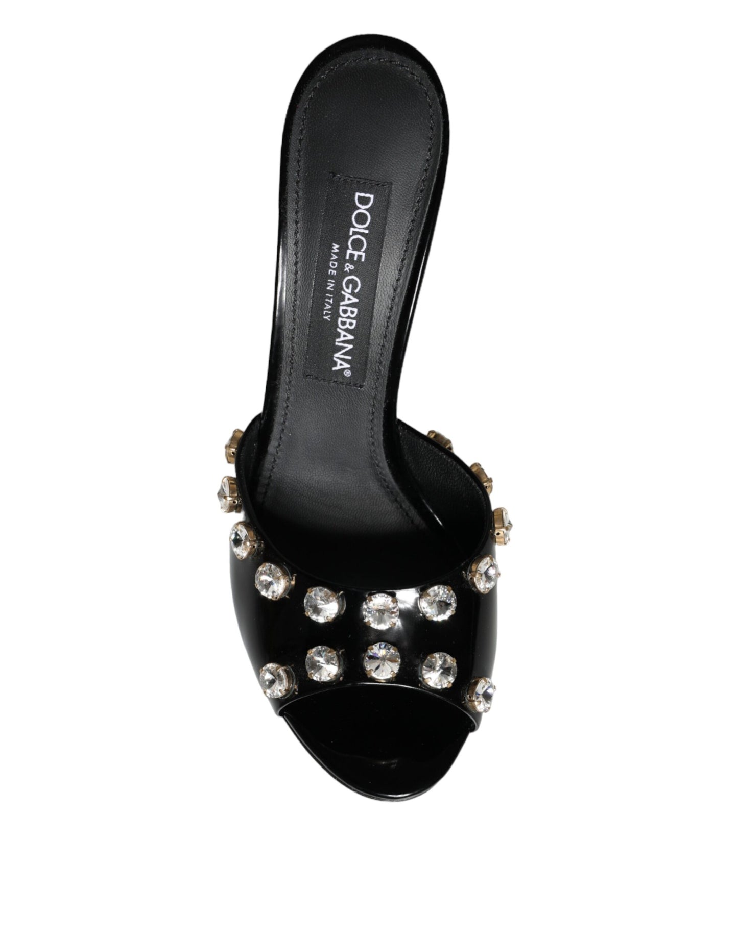 Dolce & Gabbana Sorte Krystalhæle Keira Sandaler Sko