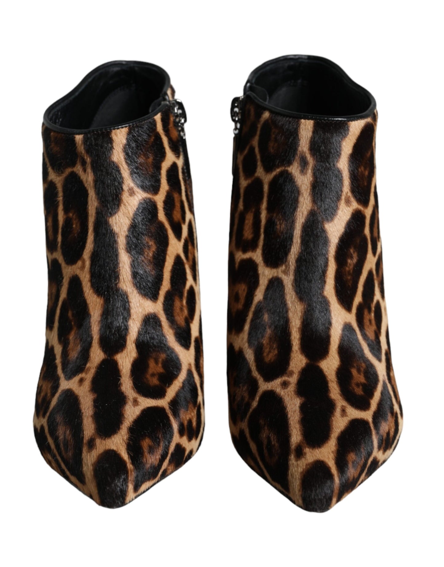 Dolce & Gabbana Brune Leopard Kalveskinds Ankelstøvler Sko