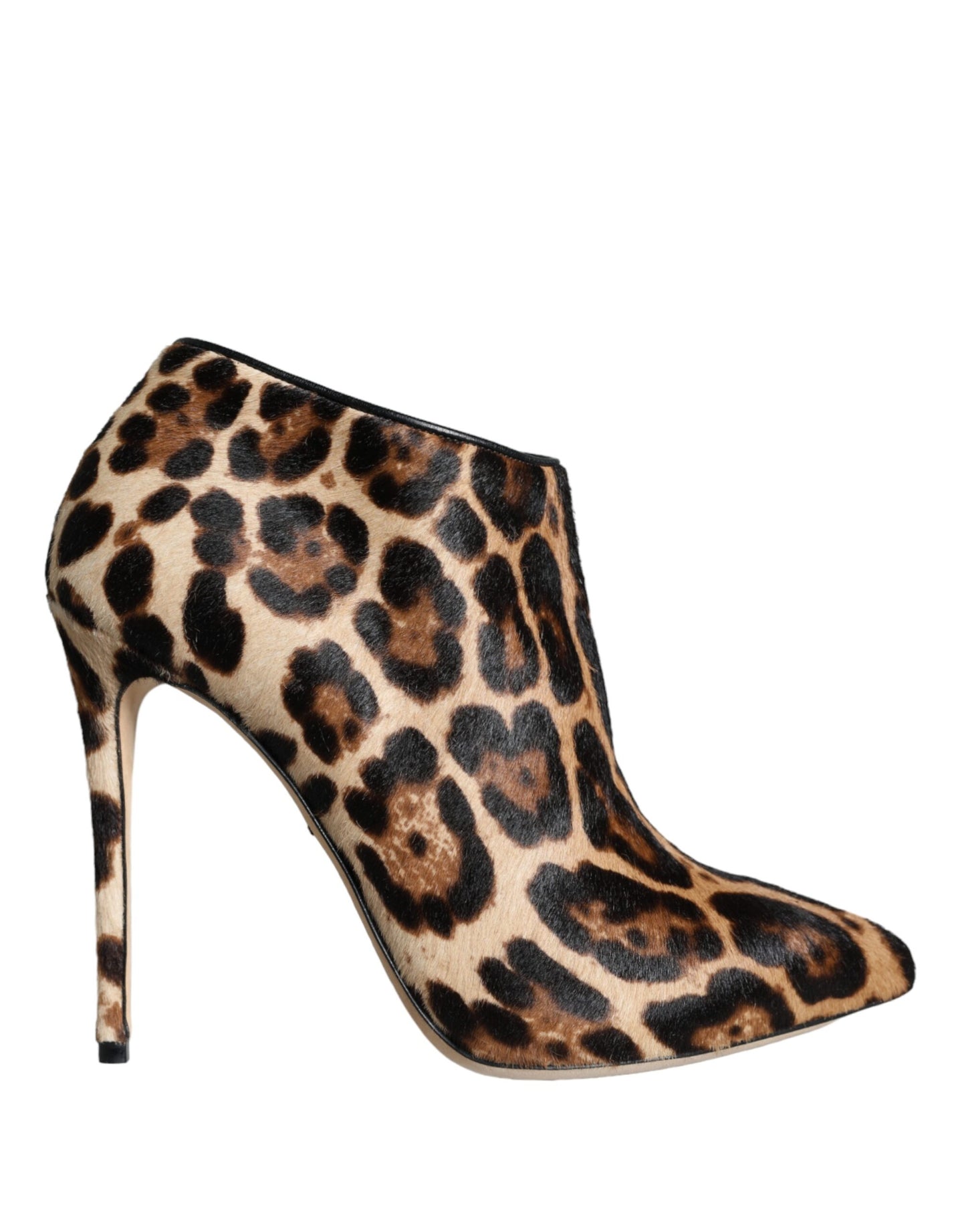 Dolce & Gabbana Brune Leopard Kalveskinds Ankelstøvler Sko