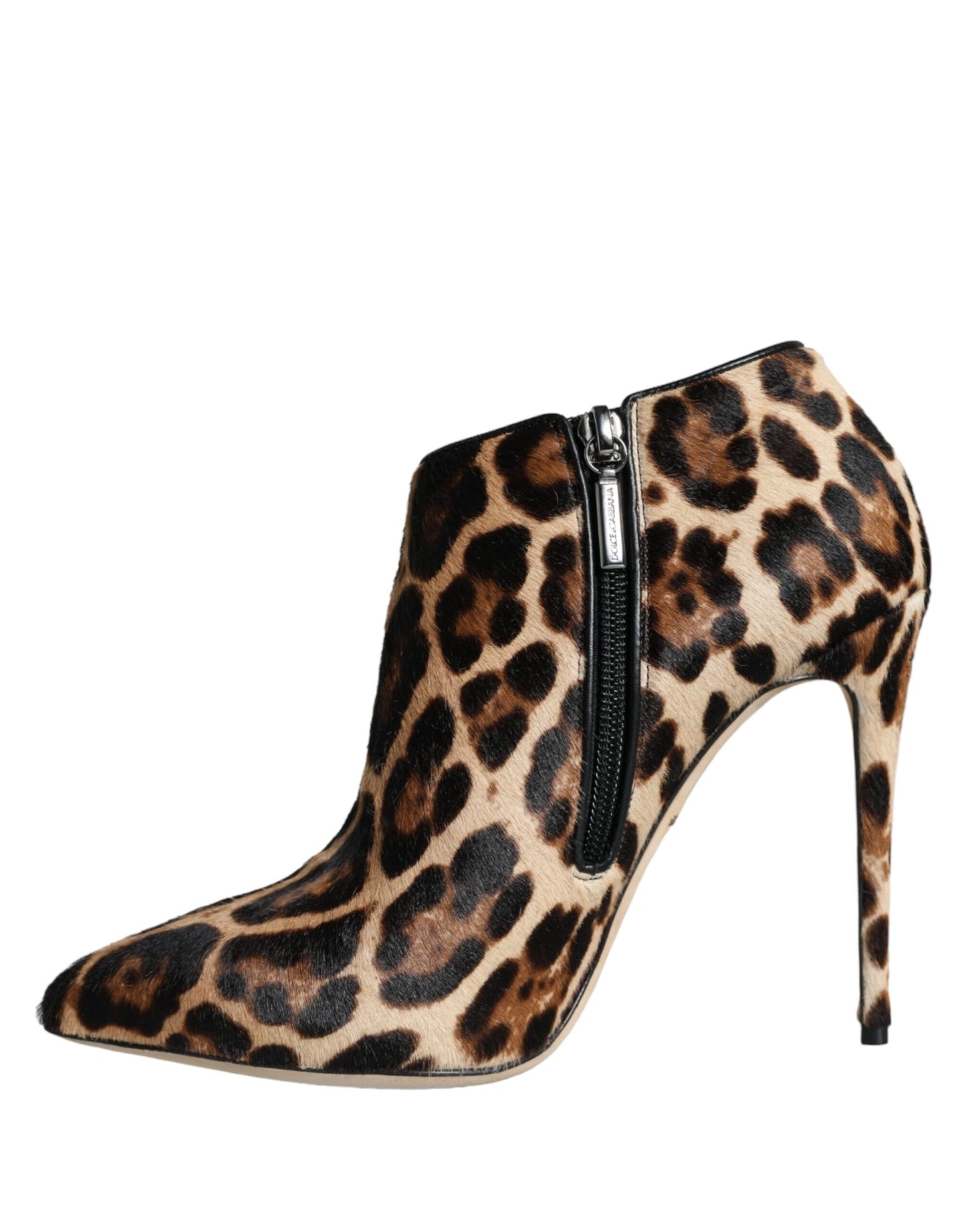 Dolce & Gabbana Brune Leopard Kalveskinds Ankelstøvler Sko