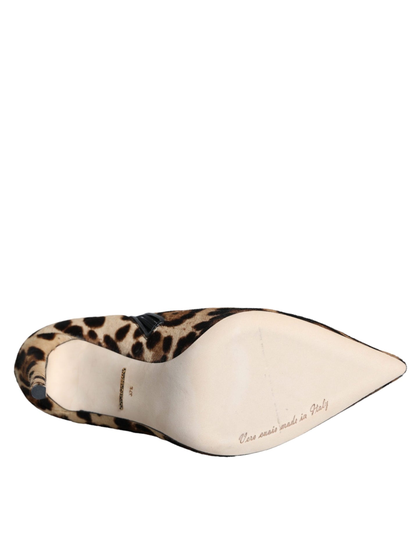 Dolce & Gabbana Brune Leopard Kalveskinds Ankelstøvler Sko