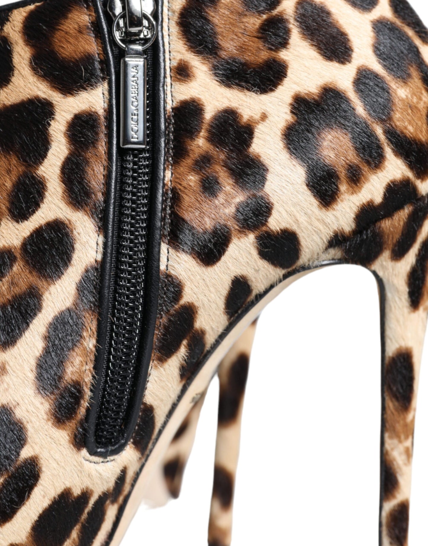 Dolce & Gabbana Brune Leopard Kalveskinds Ankelstøvler Sko