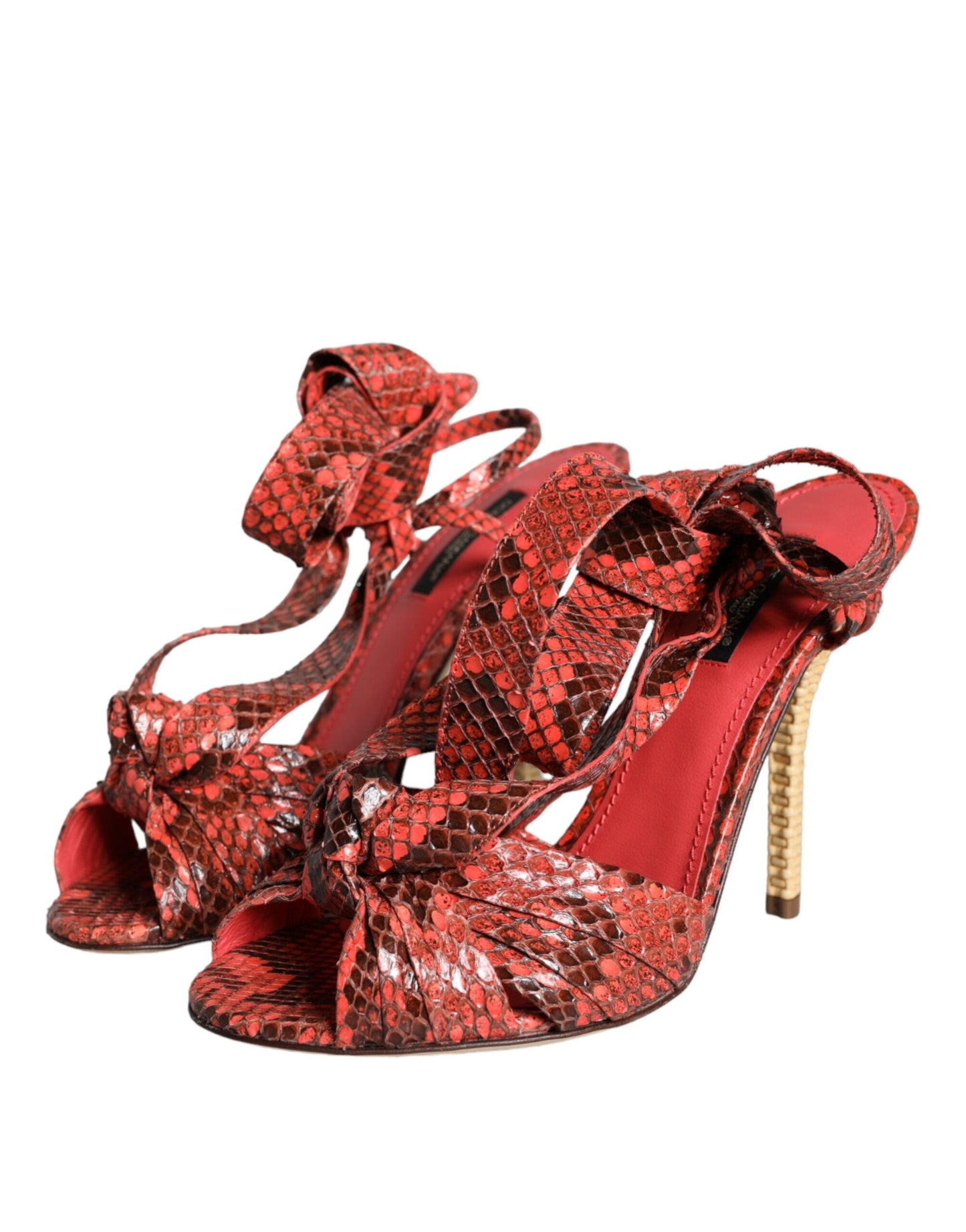 Dolce & Gabbana Koral Eksotiske Læder Sandaler Sko