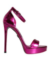 Dolce & Gabbana Fuchsia KEIRA Hæle Ankelrem Sandaler Sko