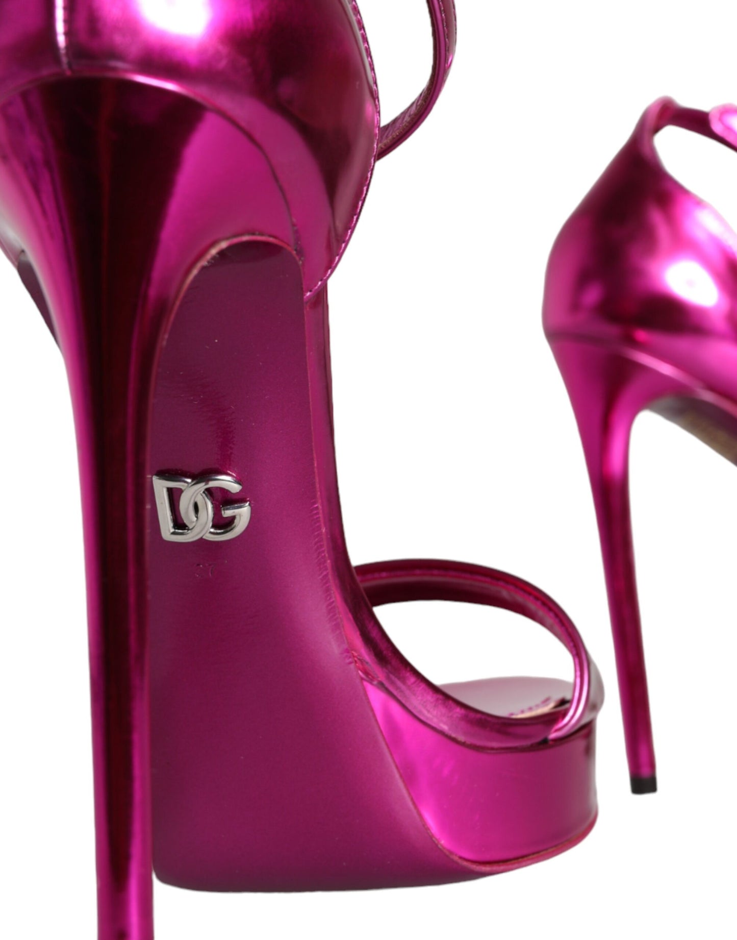 Dolce & Gabbana Fuchsia KEIRA Hæle Ankelrem Sandaler Sko